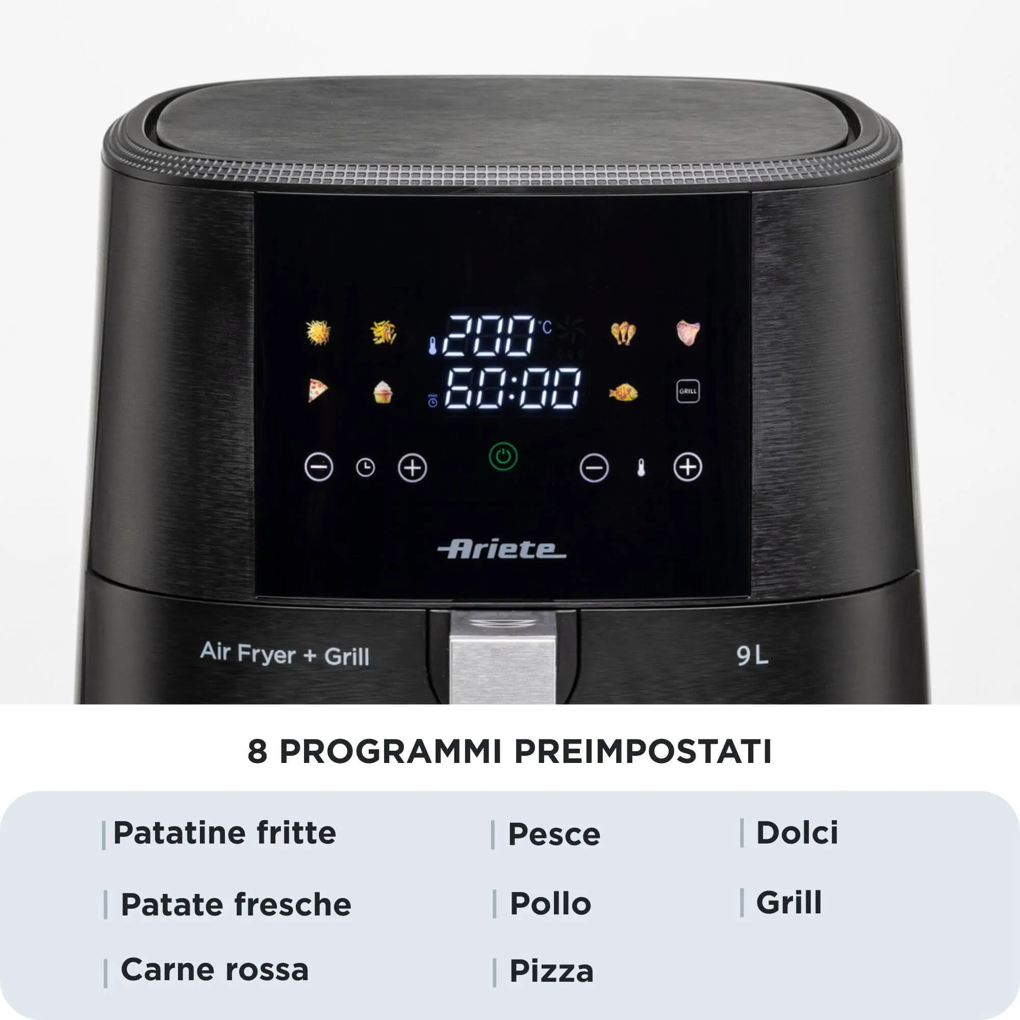 Ariete 4630/10 Friggitrice ad Aria 9L, 1500 W, Nero - immagine 4