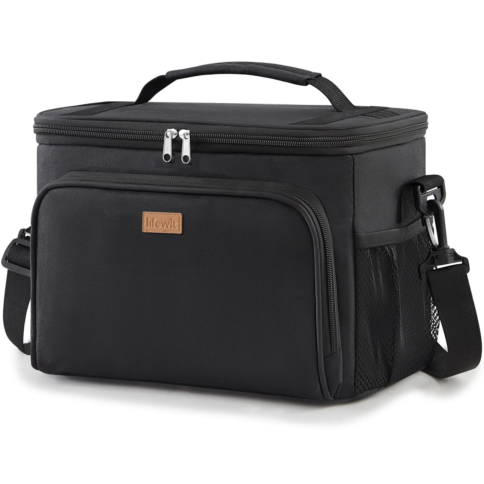 Lifewit Borsa Termica Porta Pranzo, Impermeabile con Tracolla, Nero, 33L - immagine 1