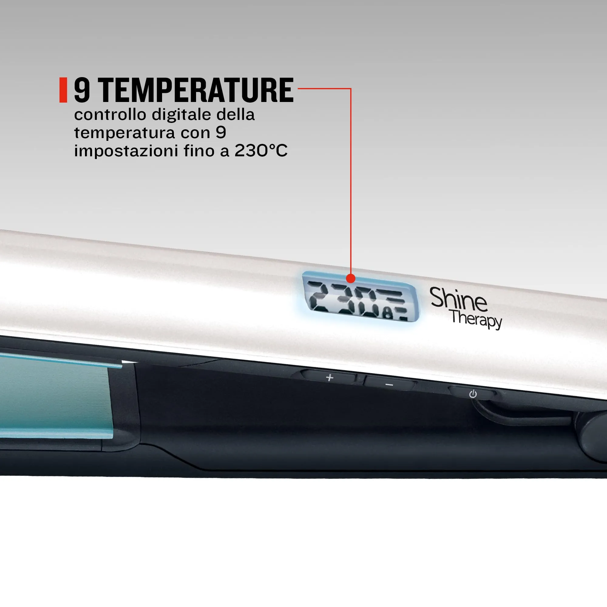 Remington Shine Therapy Piastra per Capelli, Rivestimento Ceramico con Olio di Argan e Vitamina E, Display LCD, 150-230°C, S8500 - immagine 2