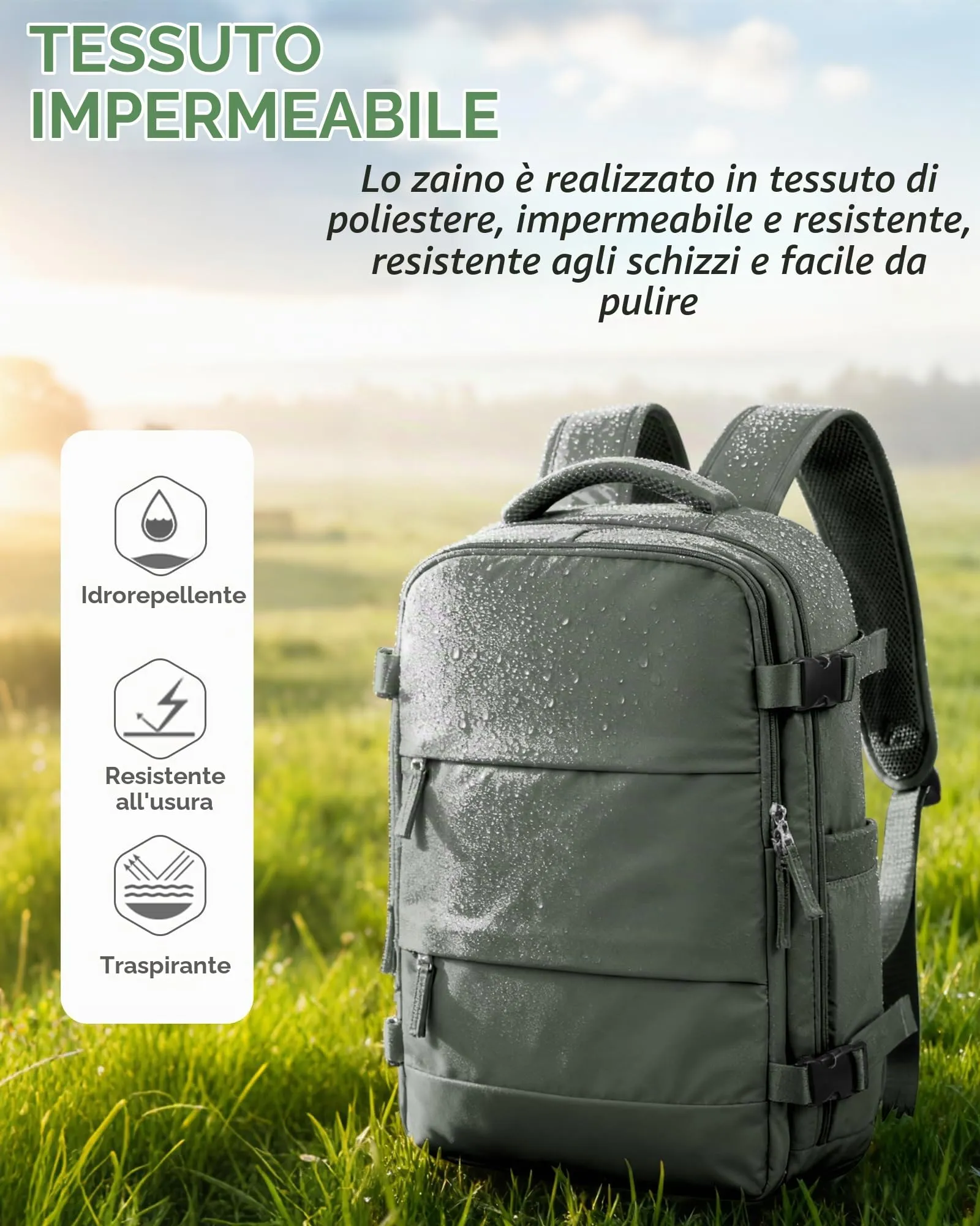 SZLX Zaino da Viaggio Sottovuoto con Pompa 40x30x20 per Ryanair, Wizzair, Easyjet, Compatibile con Laptop 14 Pollici e Porta Scarpe - immagine 10