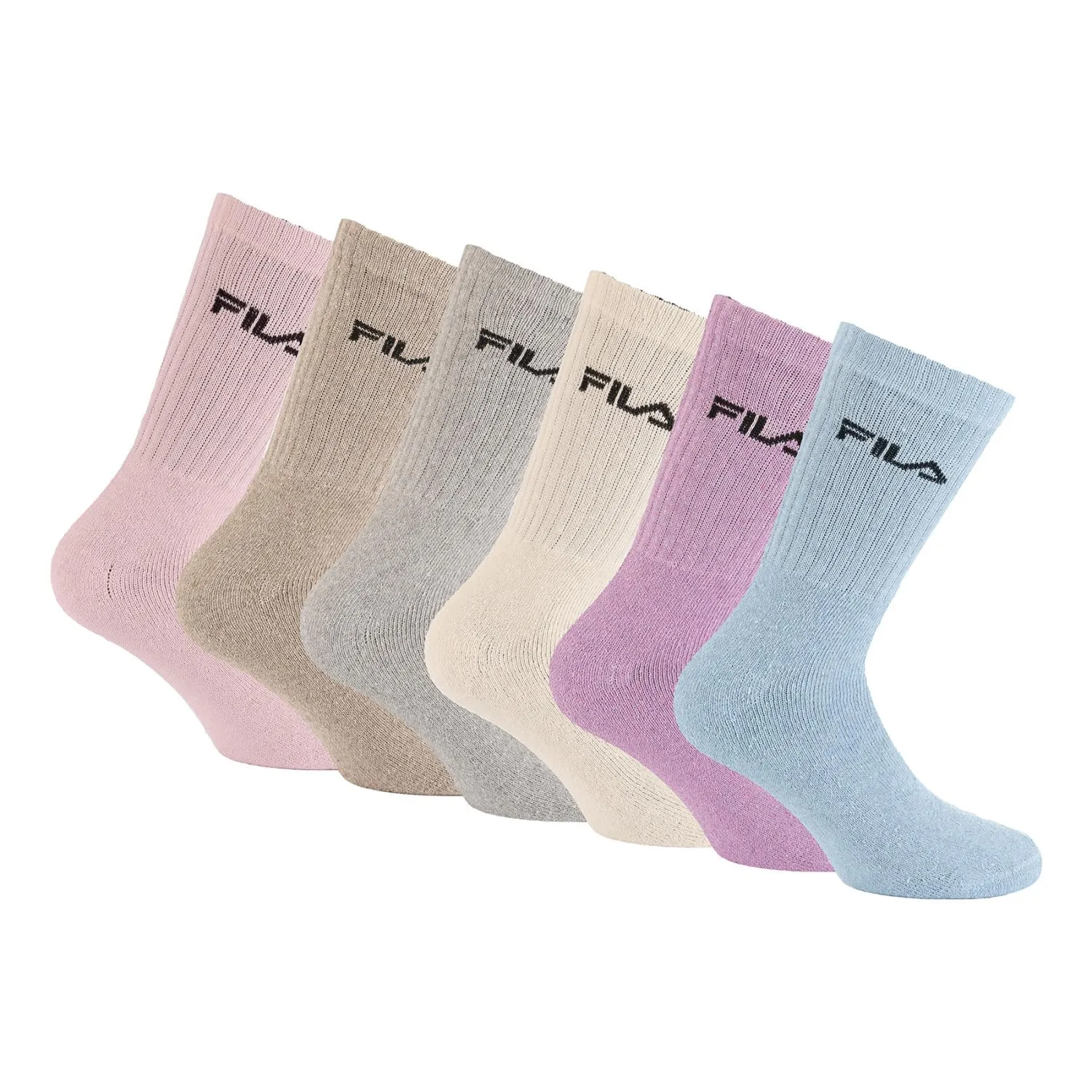 Fila Calzini Uomo e Donna, Cotone, Set di 6, Blu A1, 43-46 - immagine 1