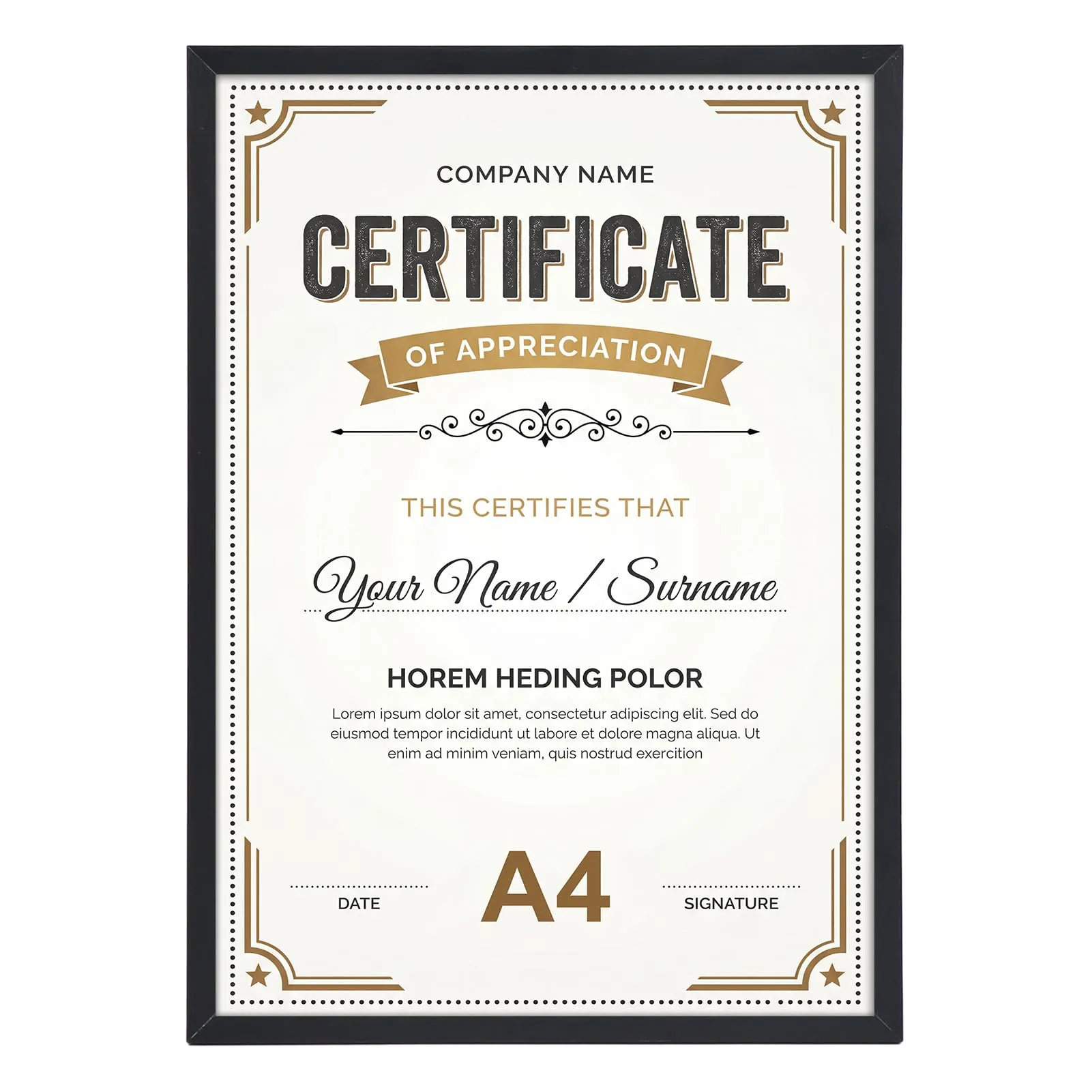 Giftgarden Cornice A4 in Alluminio Spazzolato Nero, Set da 1 - immagine 1