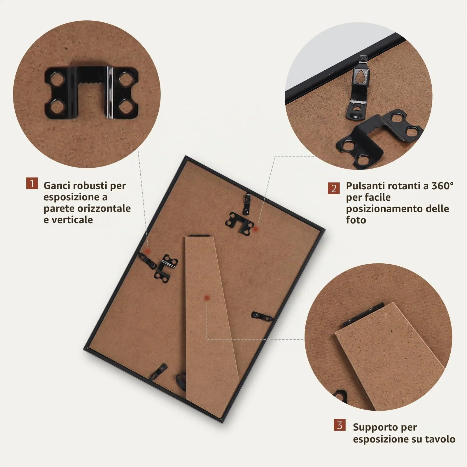 Giftgarden Cornice A4 in Alluminio Spazzolato Nero, Set da 1 - immagine 5
