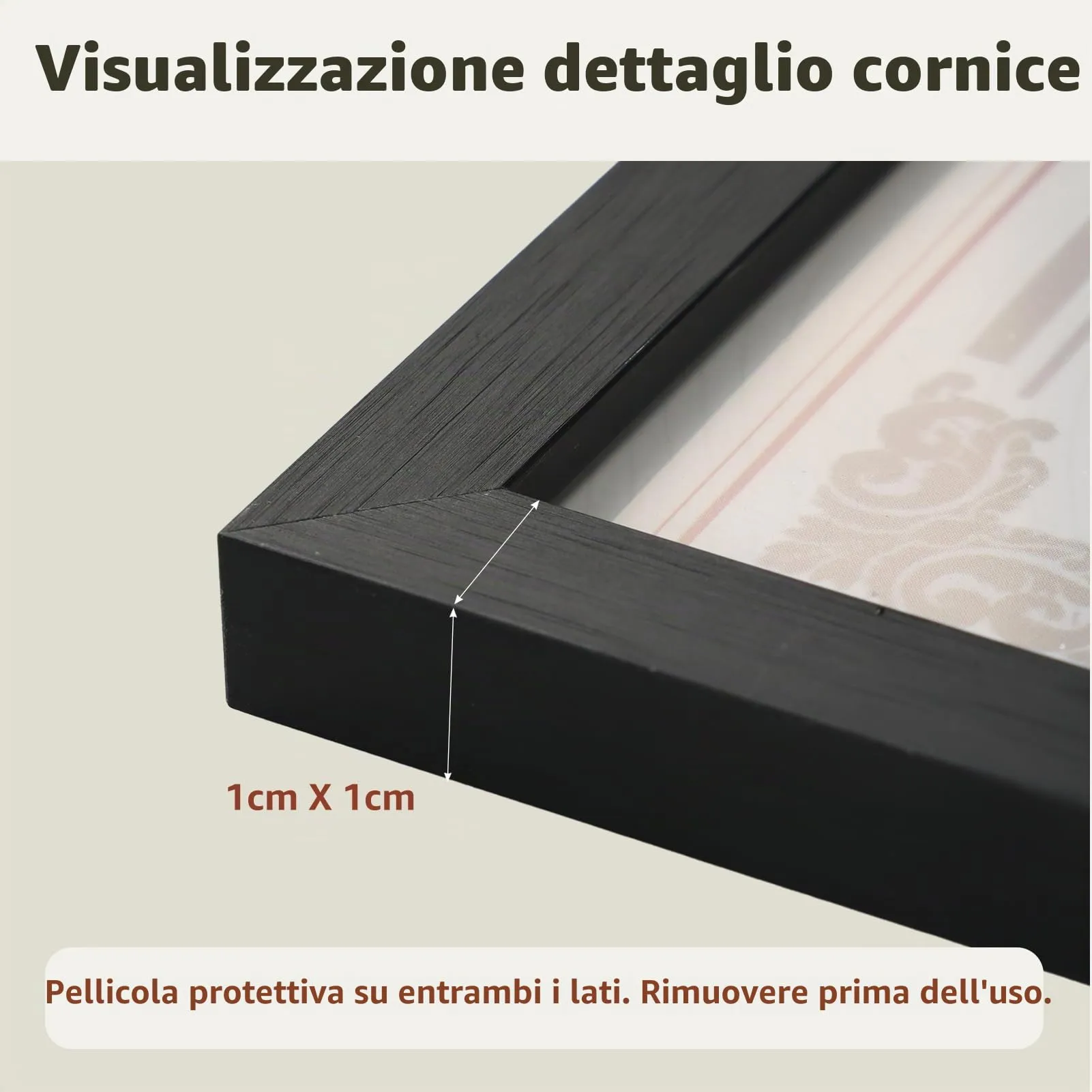 Giftgarden Cornice A4 in Alluminio Spazzolato Nero, Set da 1 - immagine 6