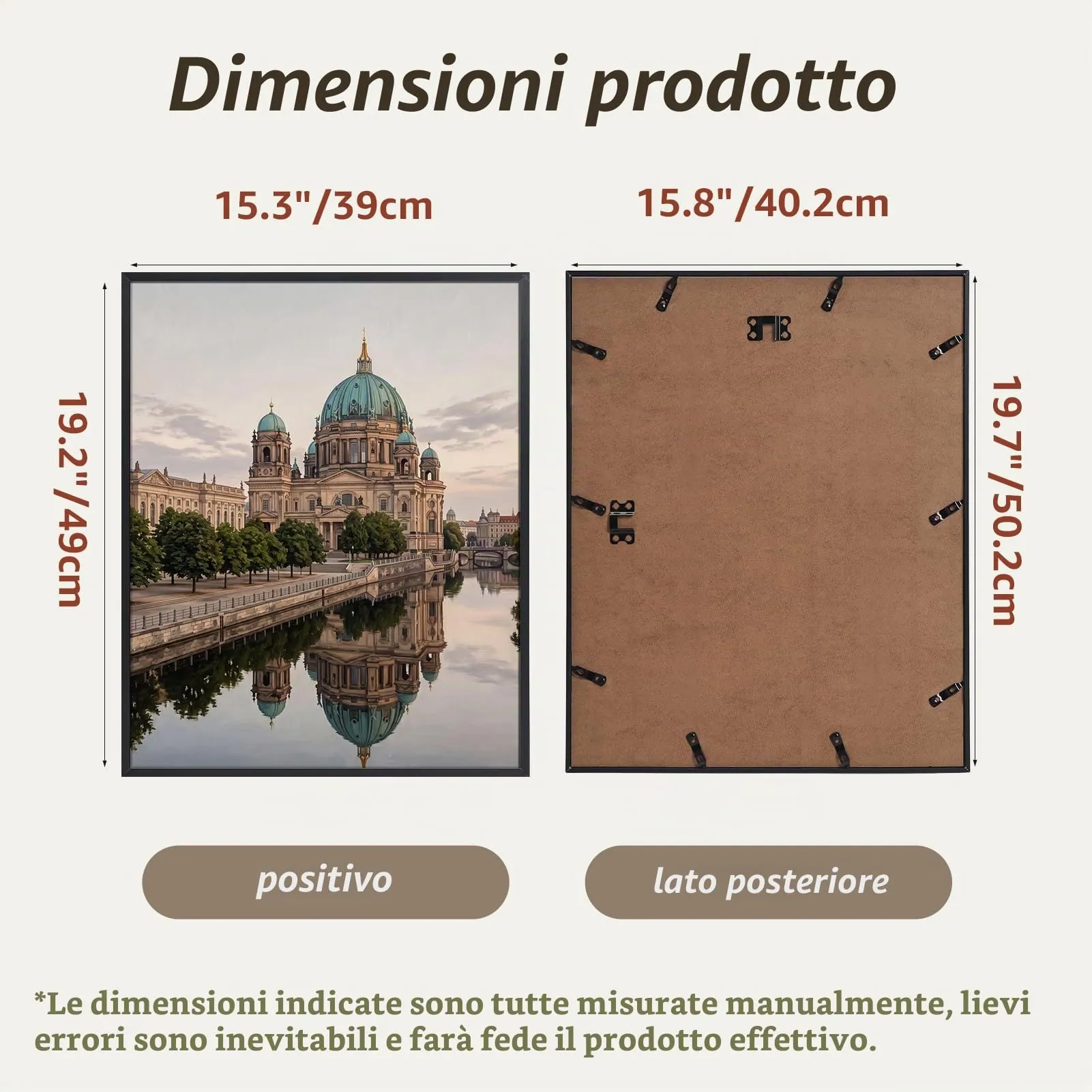 Giftgarden Cornice in Alluminio Spazzolato Nero 40x50 cm, Set da 1 - immagine 2