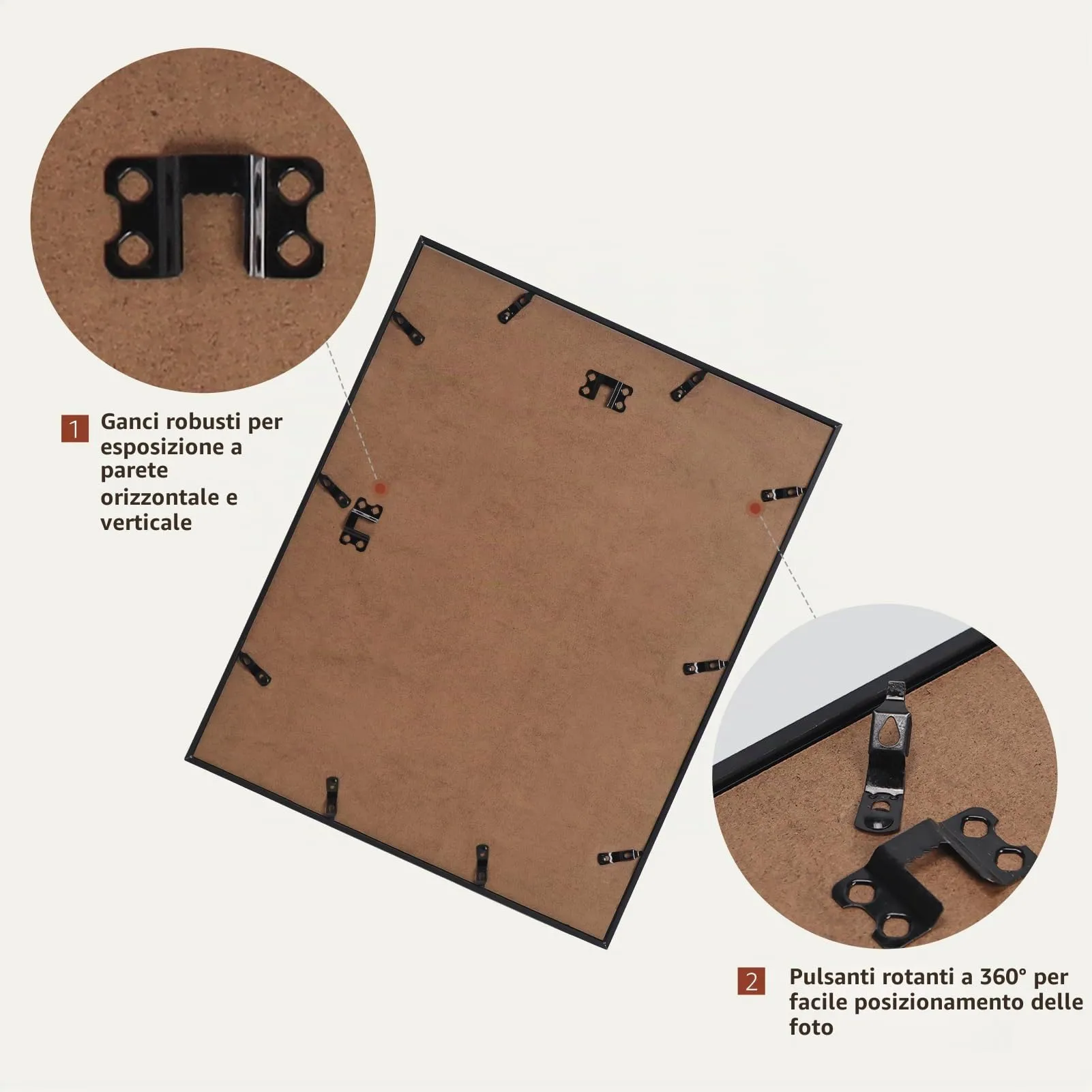 Giftgarden Cornice in Alluminio Spazzolato Nero 40x50 cm, Set da 1 - immagine 7