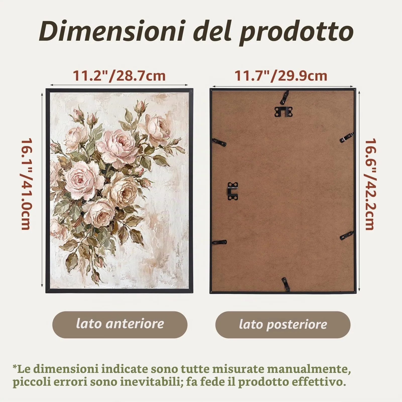 Giftgarden Cornice in Alluminio Spazzolato Nero A3, Set da 1 - immagine 2