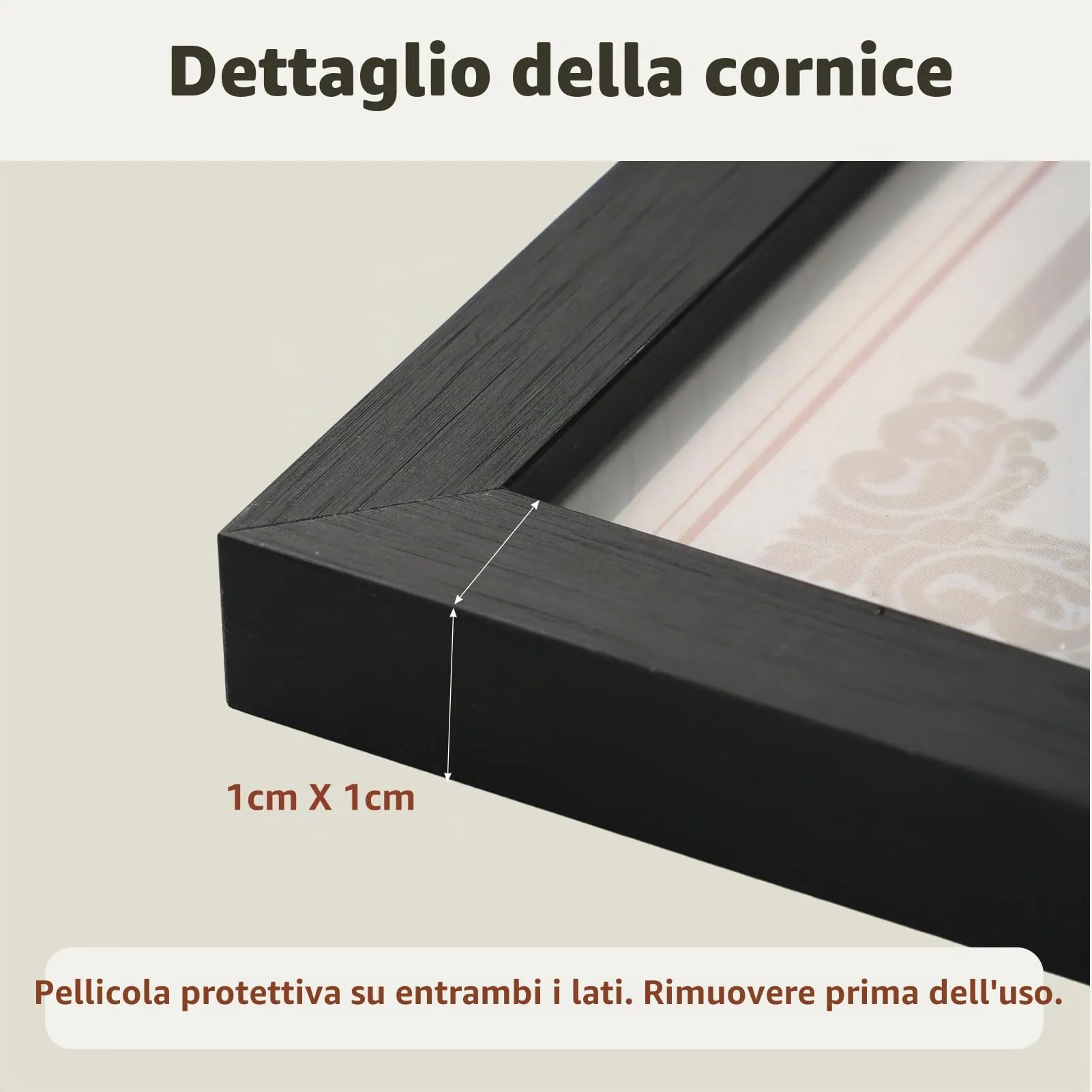 Giftgarden Cornice in Alluminio Spazzolato Nero A3, Set da 1 - immagine 4