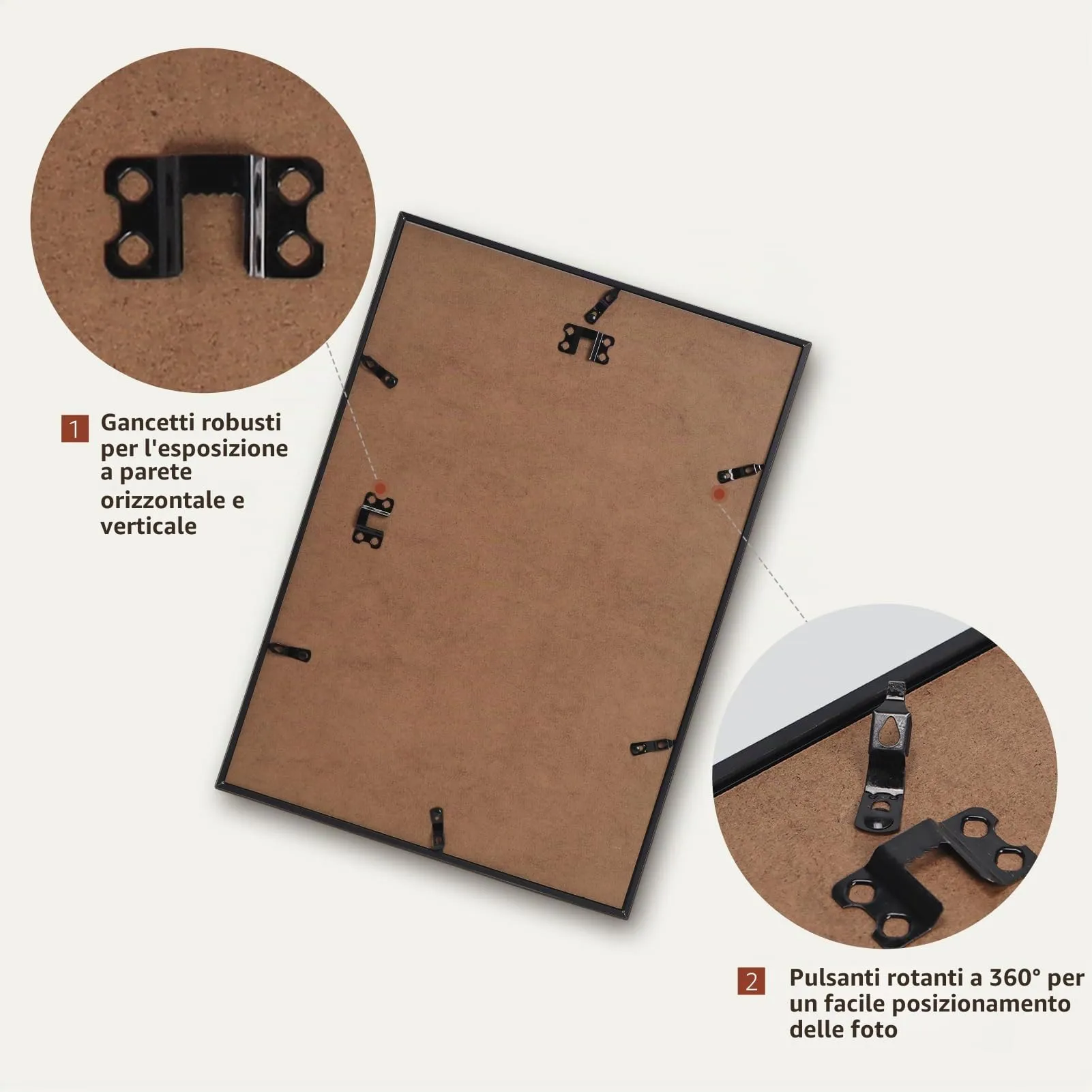 Giftgarden Cornice in Alluminio Spazzolato Nero A3, Set da 1 - immagine 7
