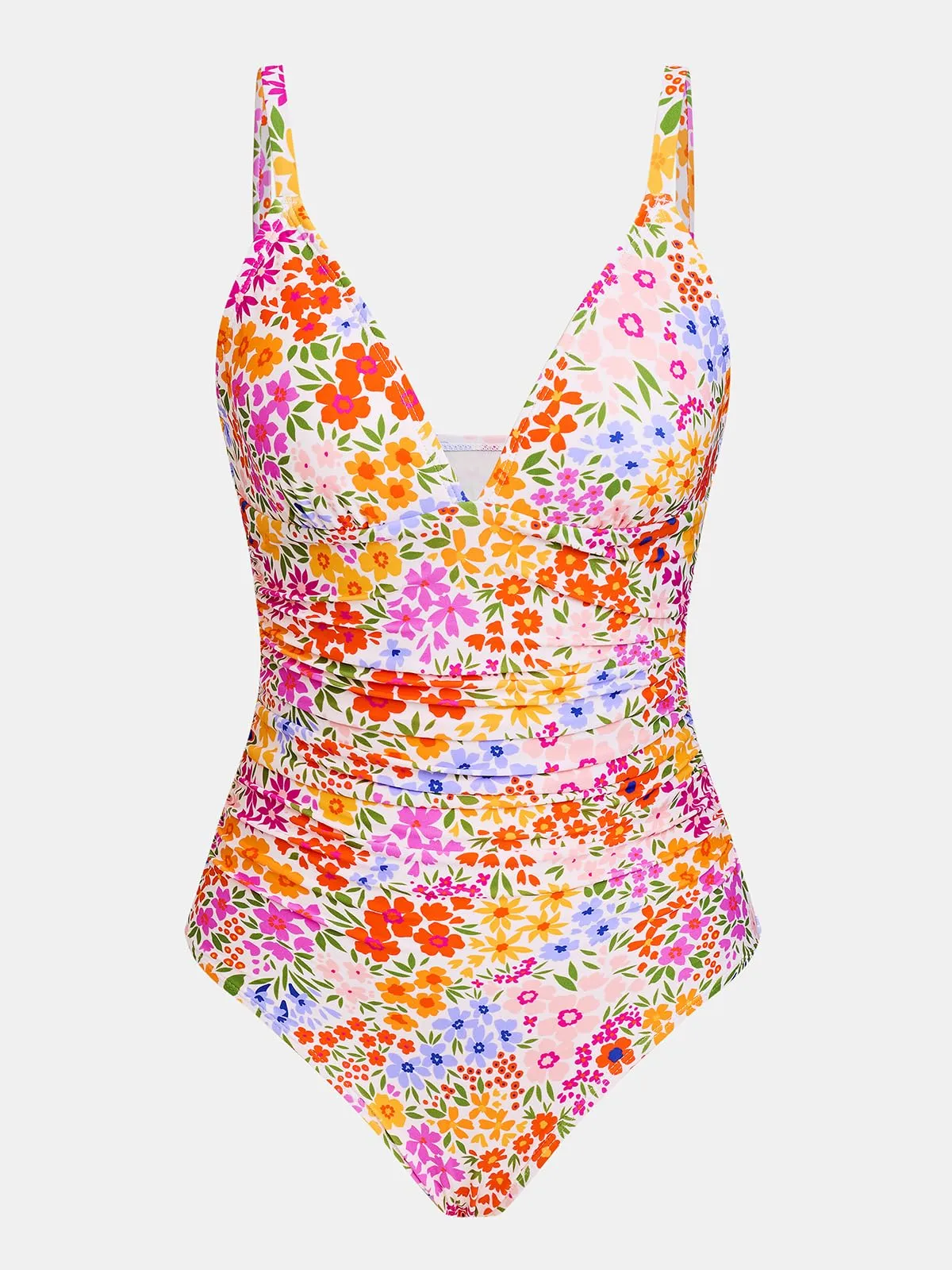 Cupshe Costume da bagno intero da donna a righe, scollo a V, XL - immagine 6