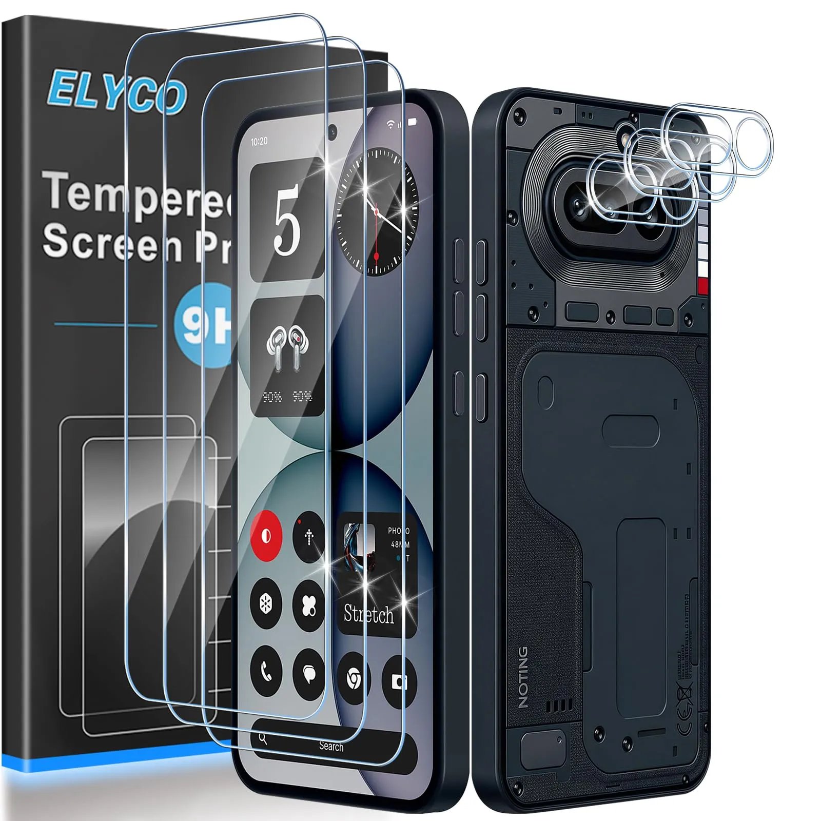 ELYCO Vetro Temperato per Nothing Phone 4A, 3+3 Pezzi - immagine 1