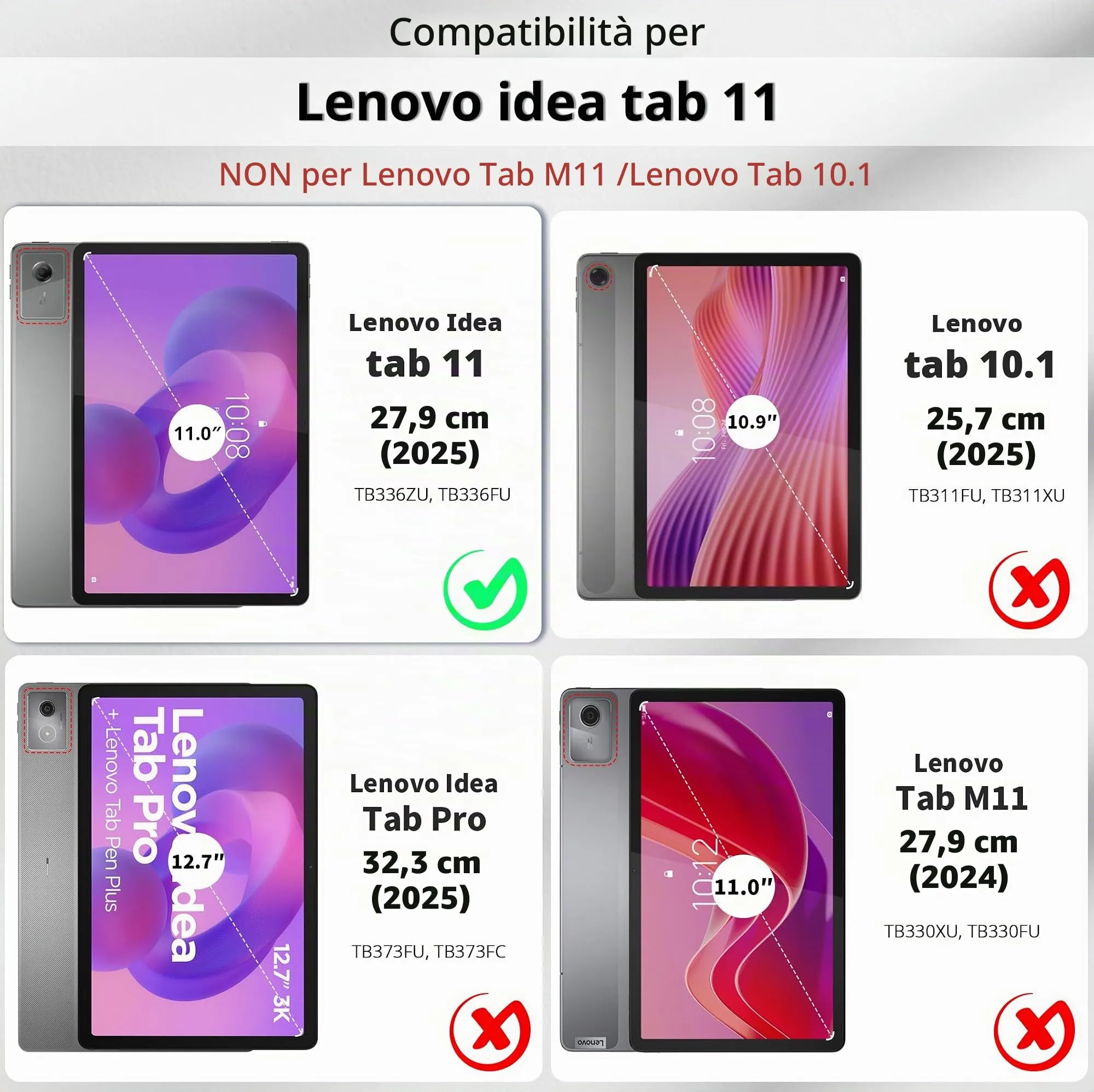 EasyAcc Cover for Lenovo Idea Tab 11 Inch (TB336ZU/TB336FU) 2025 - immagine 2