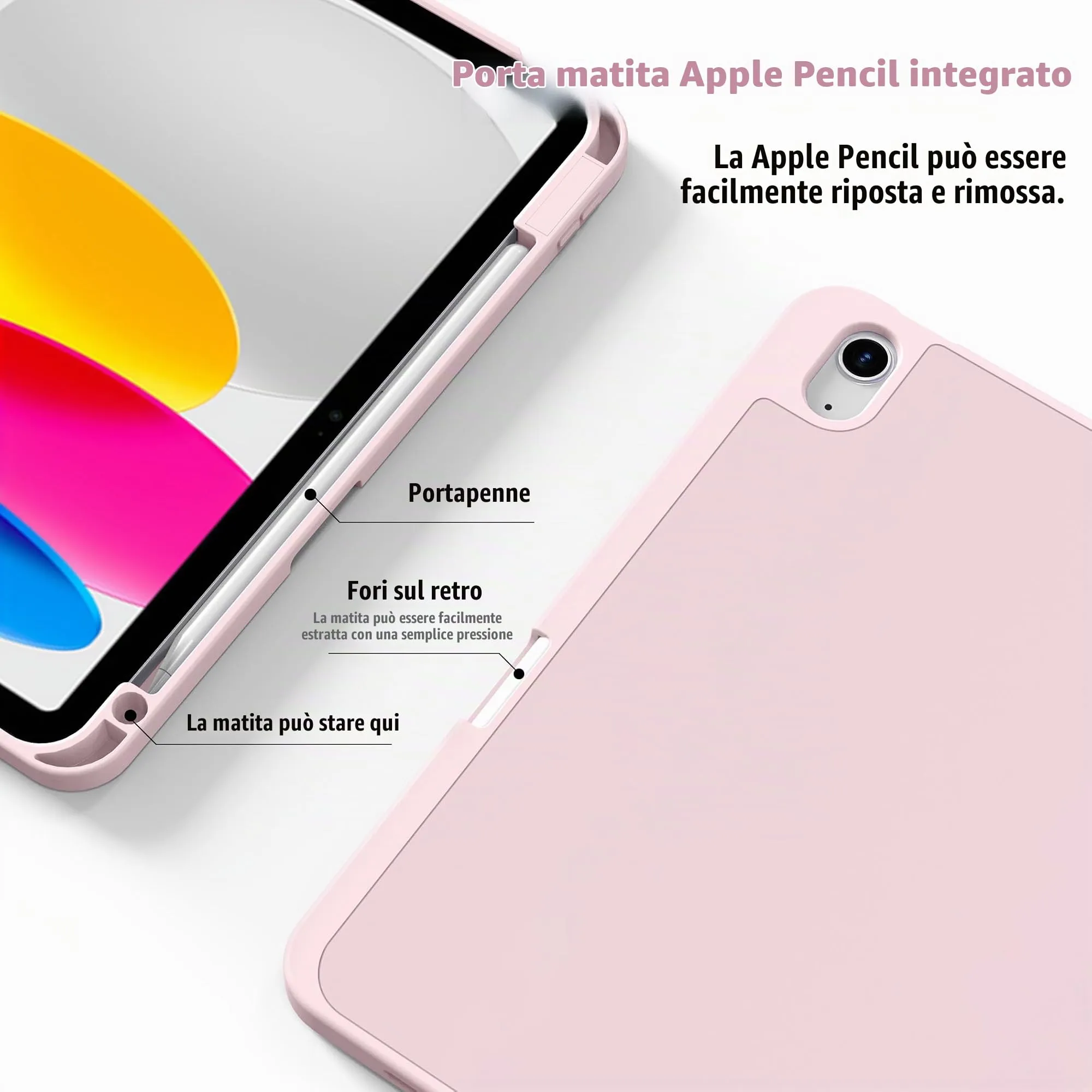 CACOE Cover per iPad 11 Generazione (2025) 11 pollici / iPad 10 Generazione (2022) 10.9 pollici (A2757/A2777) - immagine 5