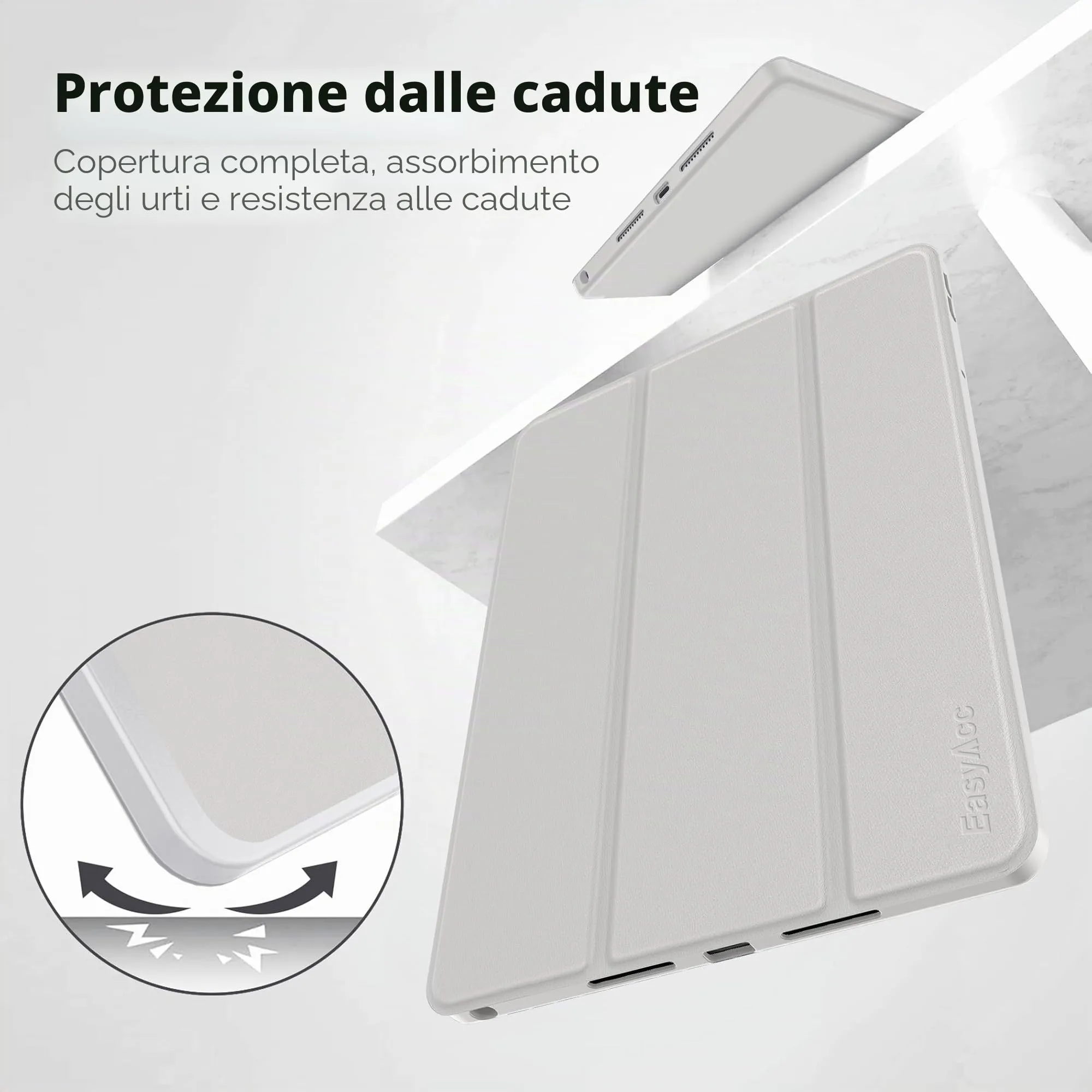EasyAcc Cover per Lenovo Idea Tab 11 Pollici (TB336ZU/TB336FU) - Grigio Chiaro - immagine 4