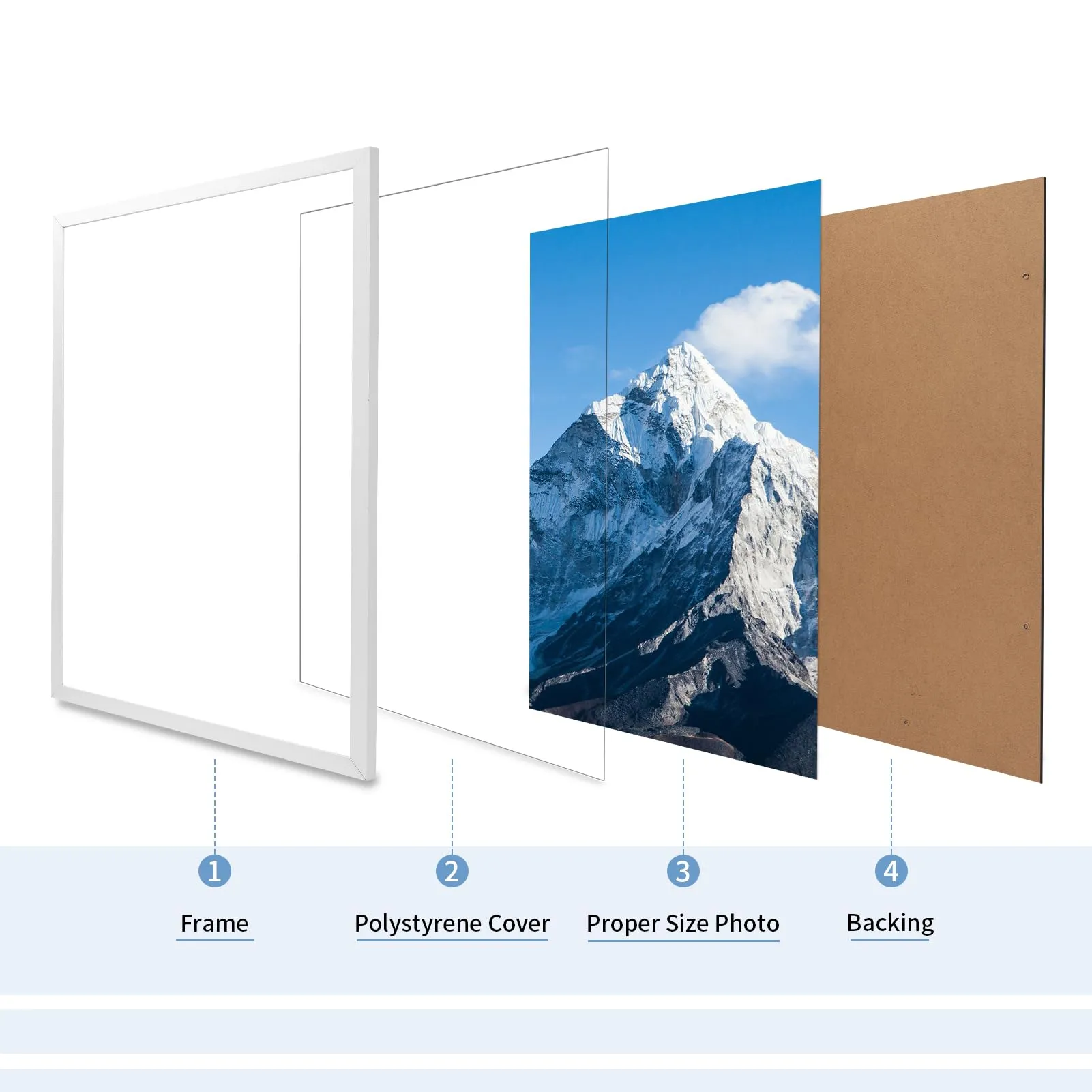 Giftgarden Cornice in Alluminio Bianca 60x90 cm - immagine 8