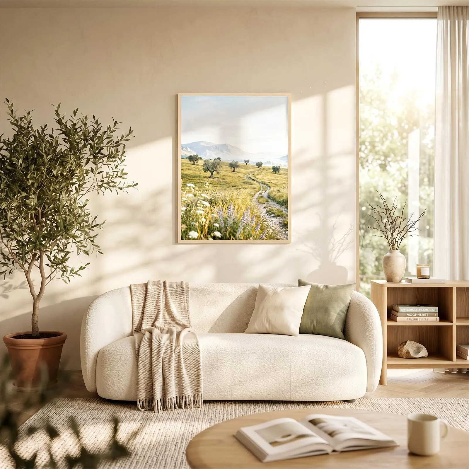 Giftgarden Cornice in Alluminio Colore Legno Naturale 60x80cm - immagine 3