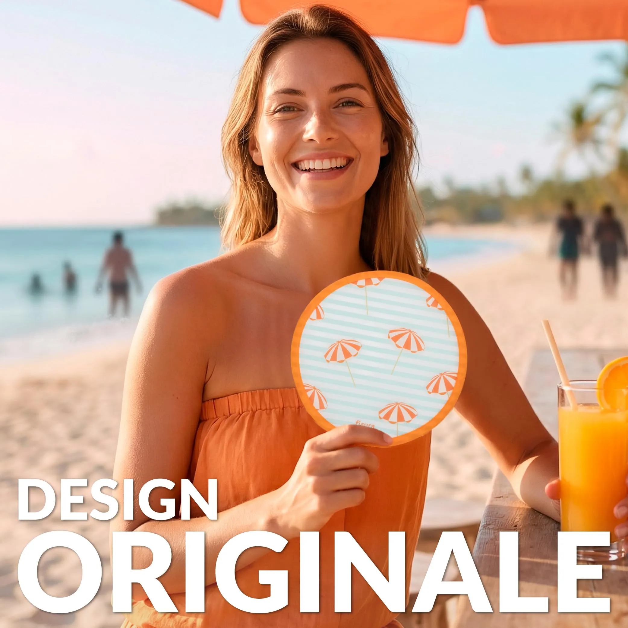Fisura Ventaglio Rotondo Pieghevole Portatile 20 cm - Ombrellini - immagine 2