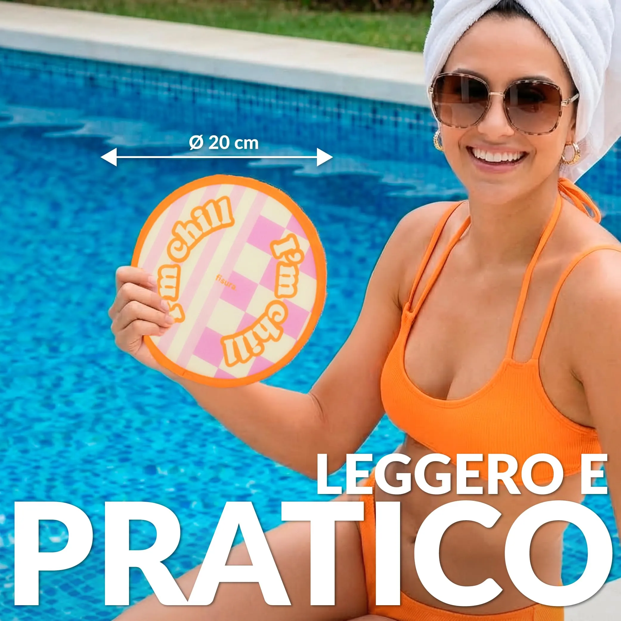 Fisura Ventaglio Rotondo Pieghevole, 20 cm - I'm Chill - immagine 4