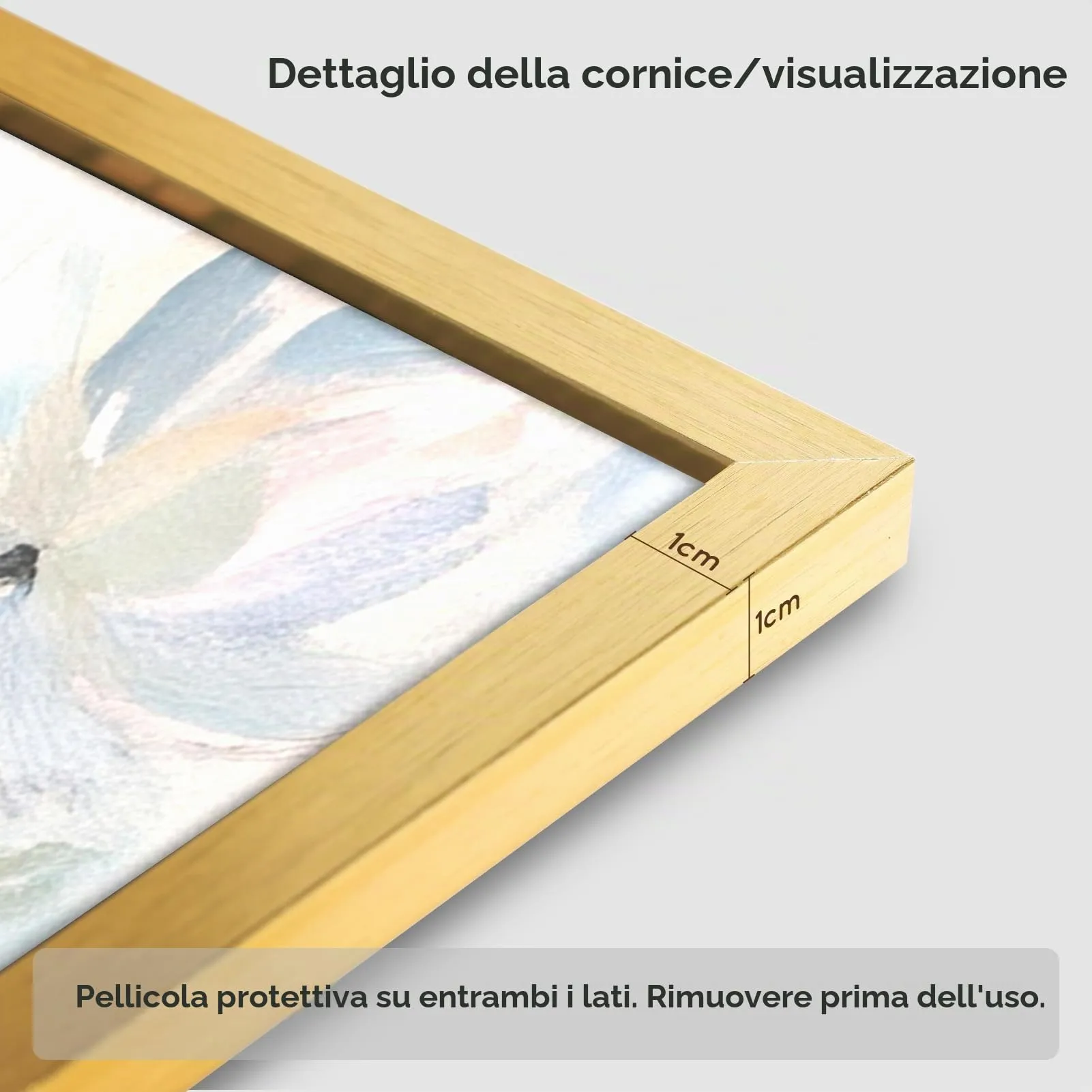 Giftgarden Cornice in Alluminio Spazzolato Dorato, 30x45 cm, Set da 1 - immagine 3