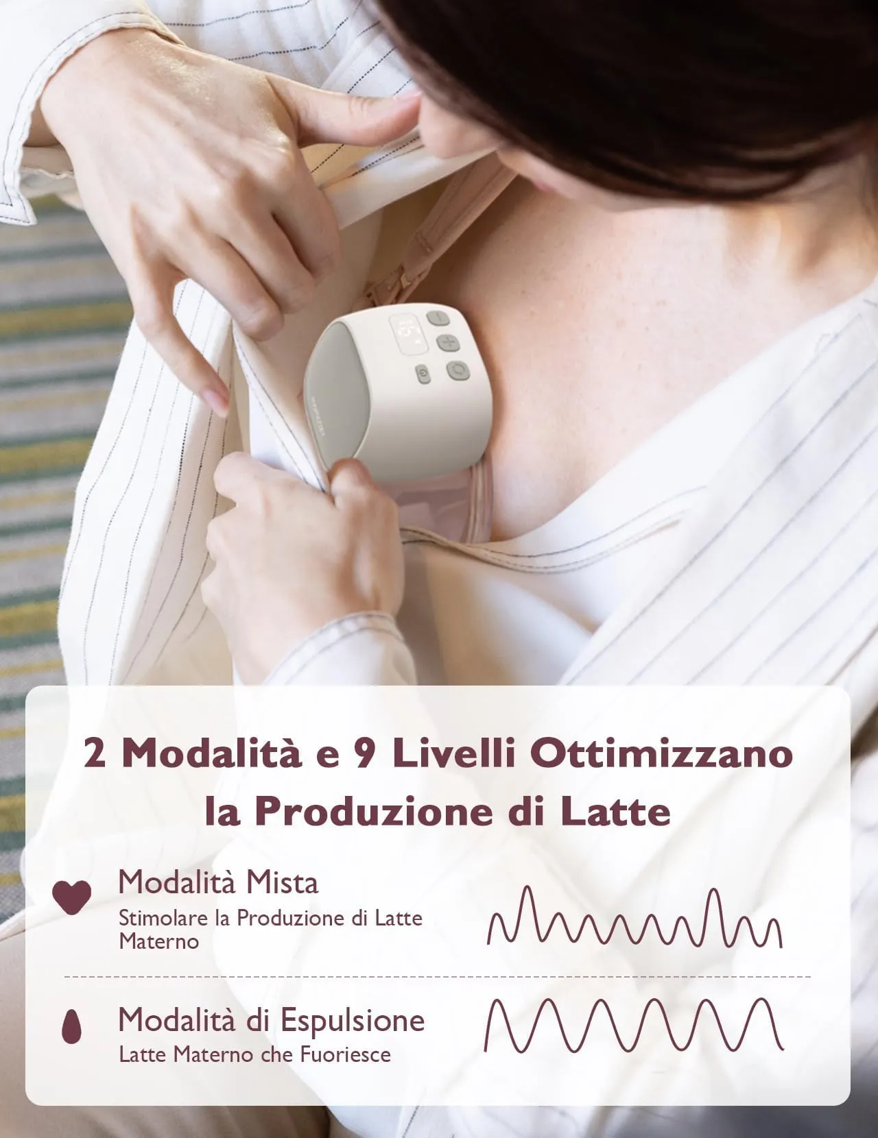 Momcozy S9 Pro Tiralatte Elettrico Indossabile Mani Libere 24mm 285mmHg - immagine 4