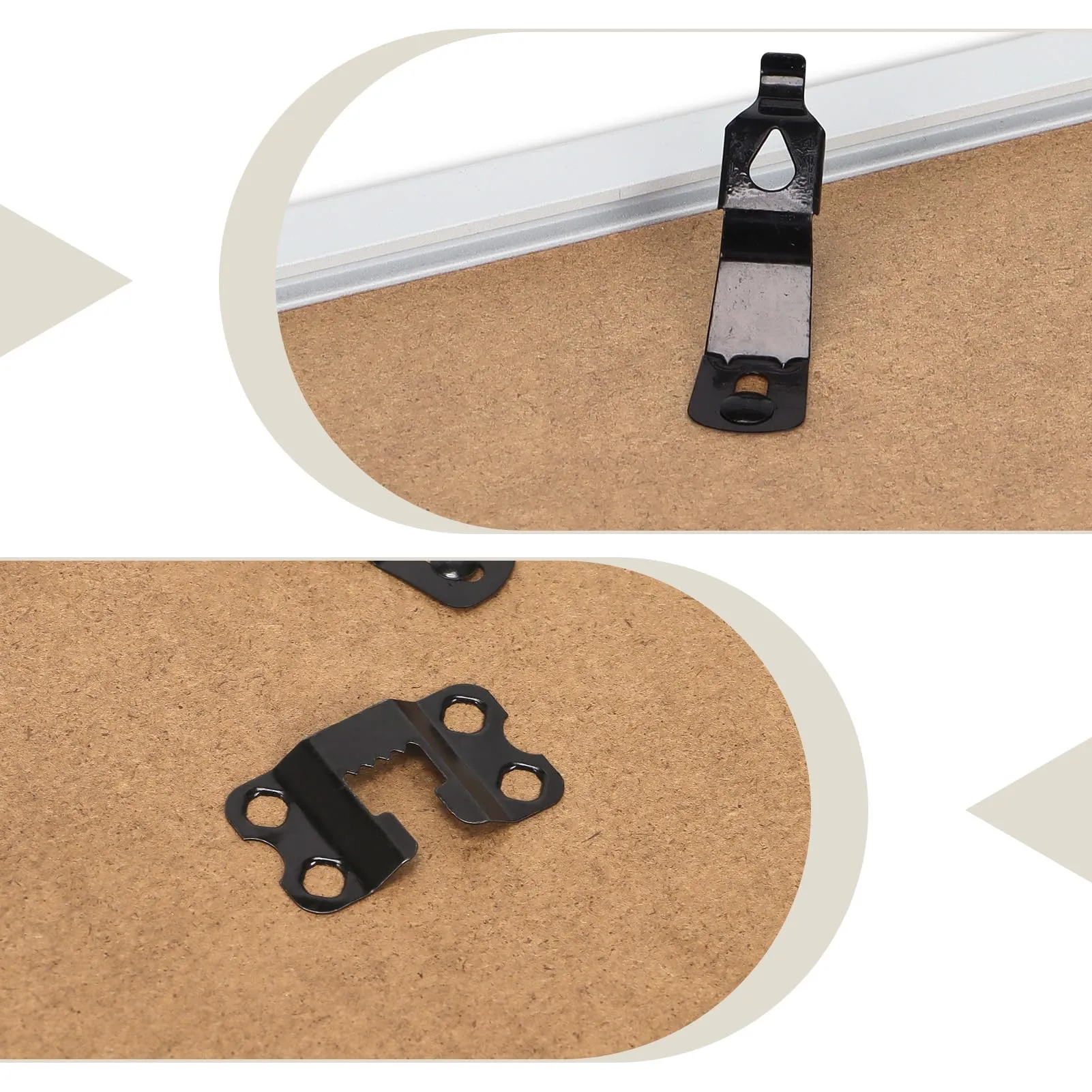 Hoikwo Cornice in Alluminio Bianca 50x70, Set di 3 - immagine 4