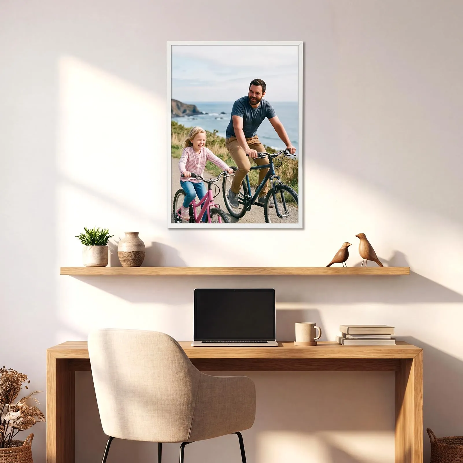 Hoikwo Cornice in Alluminio Bianca 50x70, Set di 3 - immagine 5