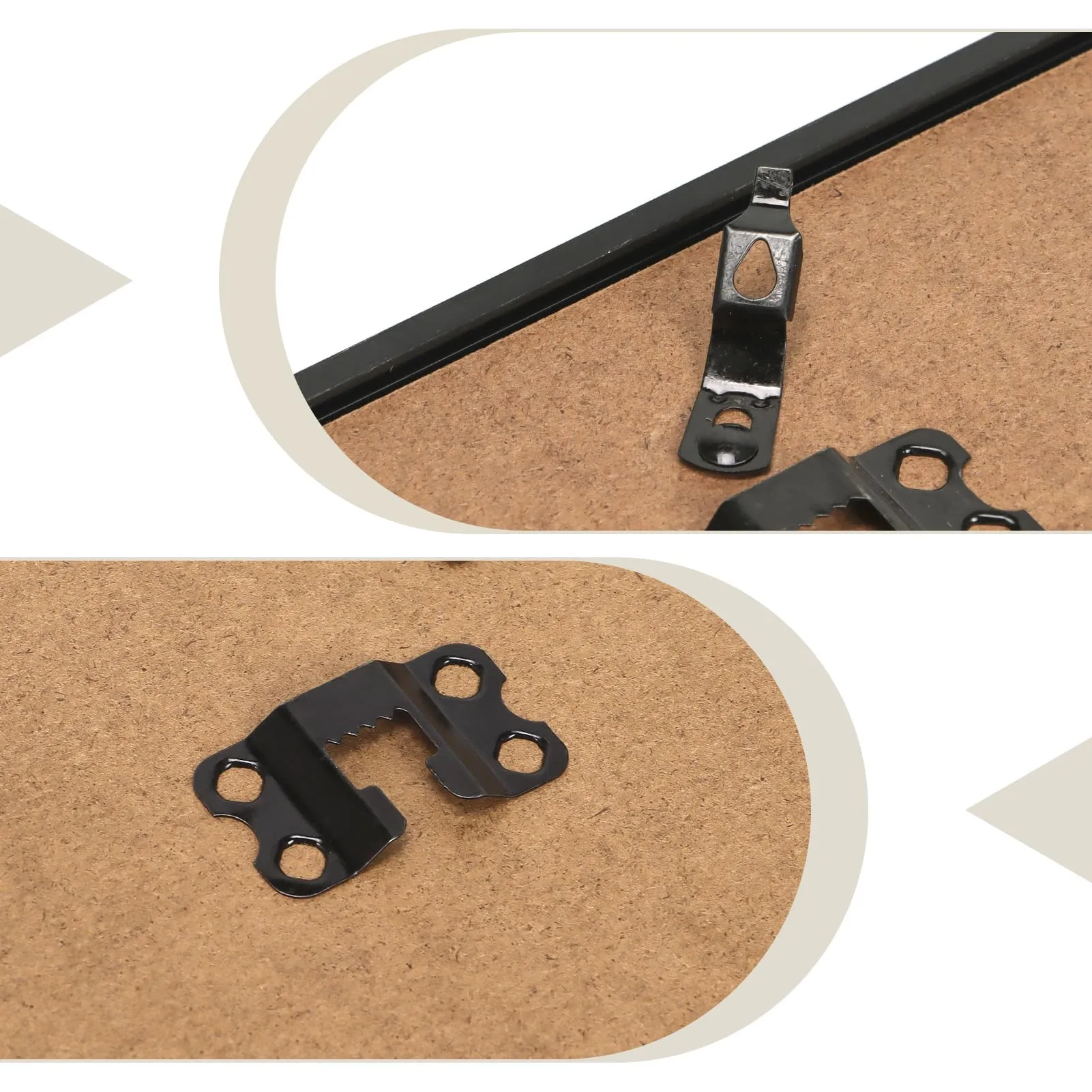 Hoikwo Cornice in Alluminio Nero 60x80, Set di 3 - immagine 5