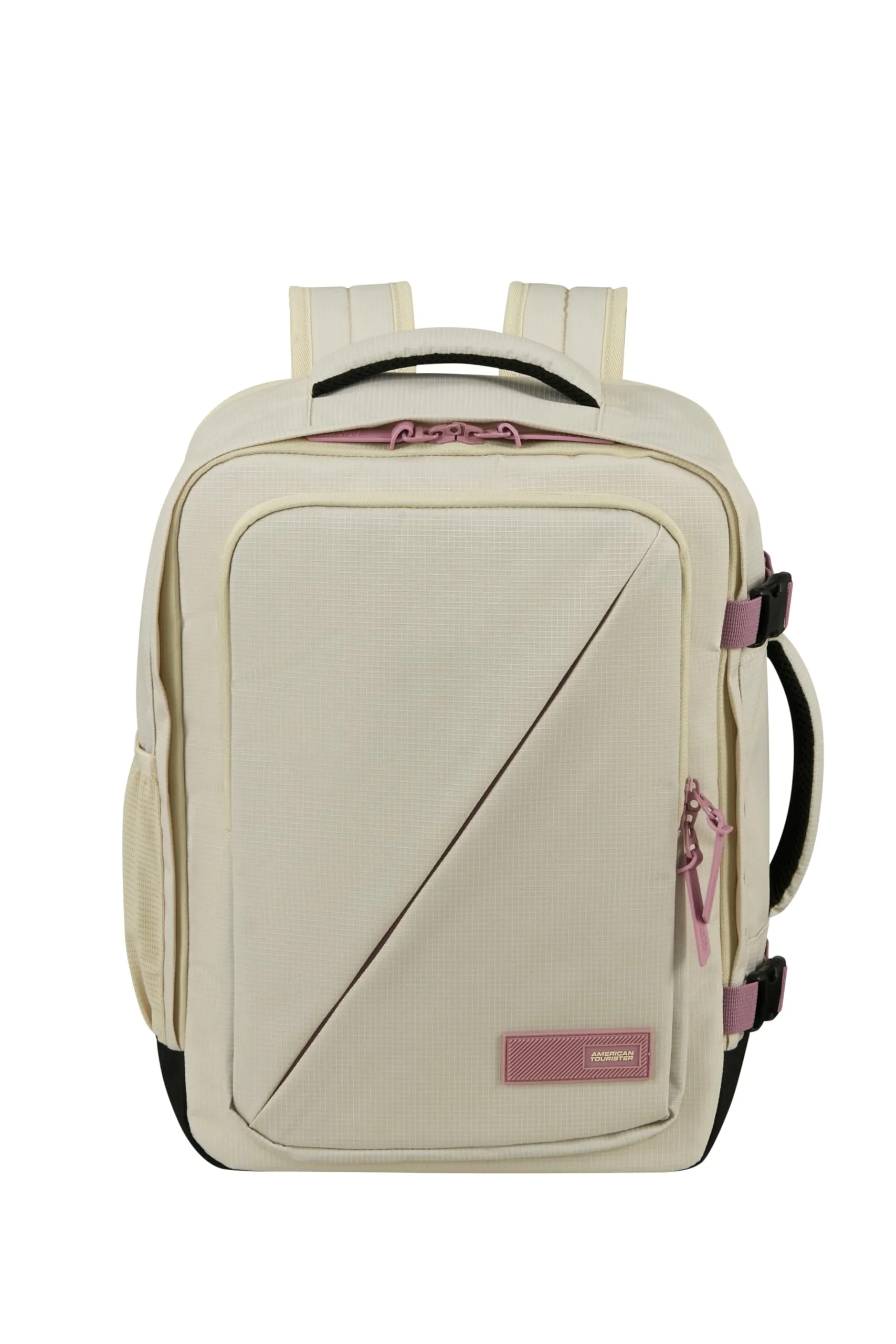 American Tourister Take2Cabin Zaino Bagaglio a Mano 40 x 30 x 20 cm, 26,5 L, Coconut Sand/Galactic Mauve - immagine 2