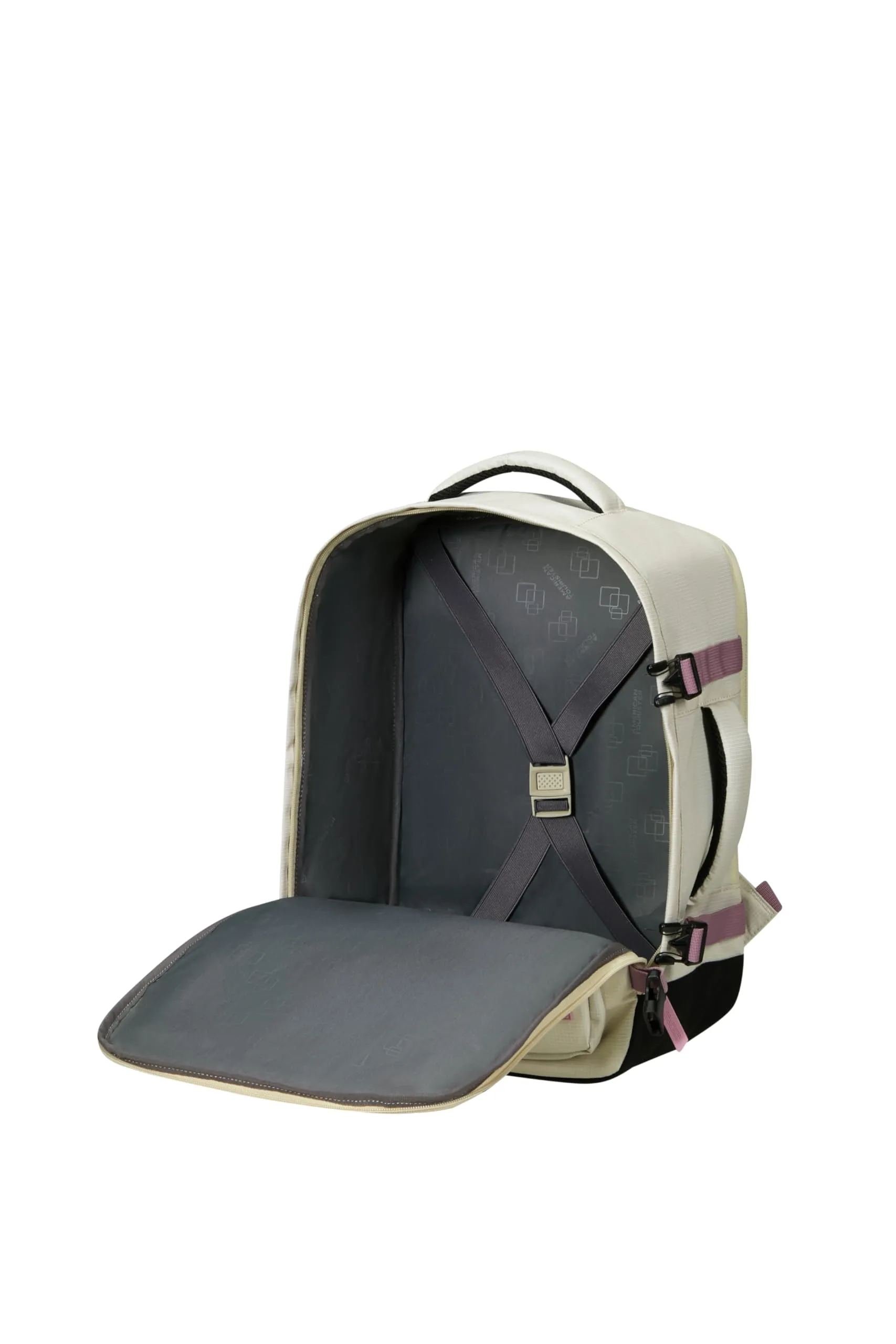 American Tourister Take2Cabin Zaino Bagaglio a Mano 40 x 30 x 20 cm, 26,5 L, Coconut Sand/Galactic Mauve - immagine 5