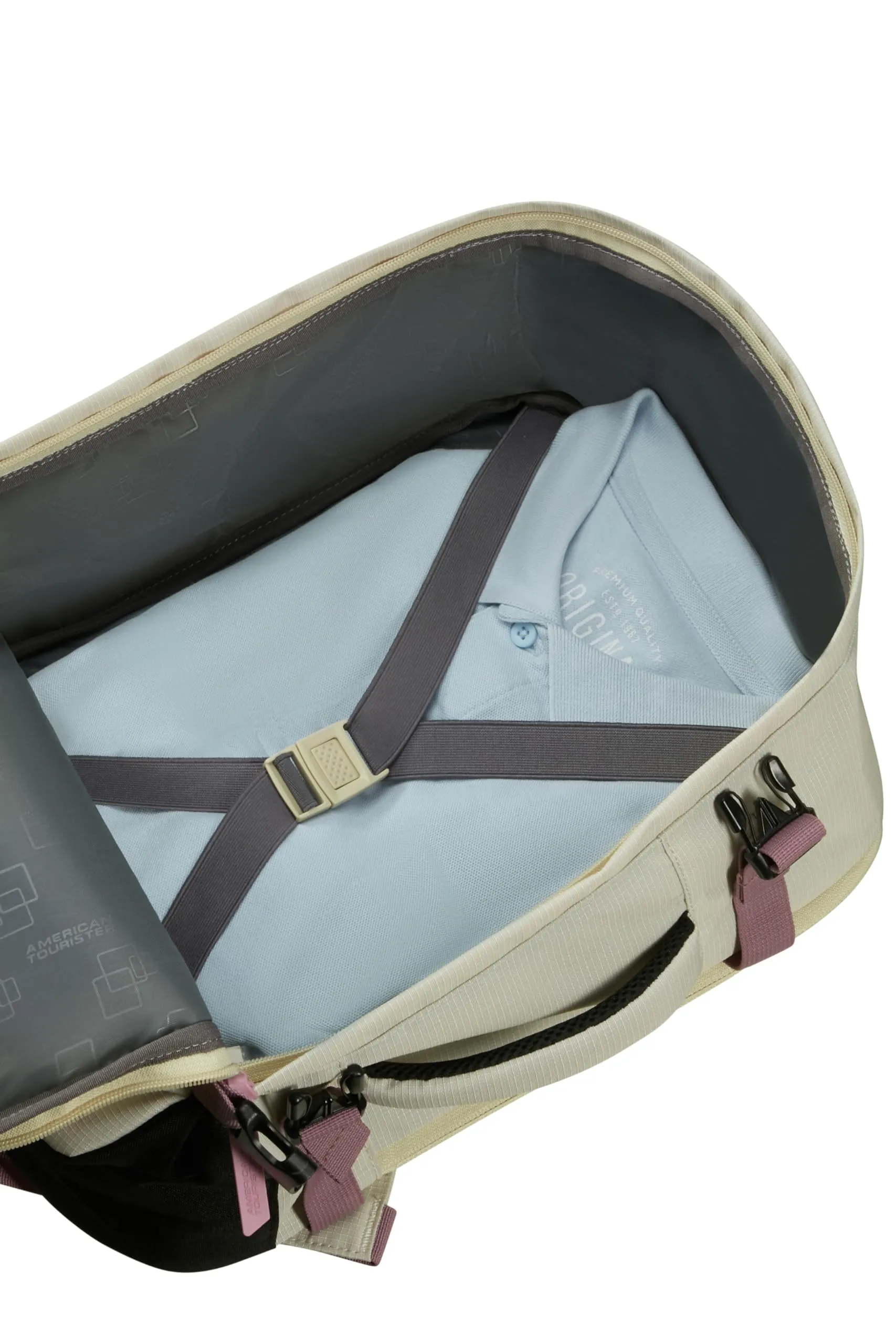 American Tourister Take2Cabin Zaino Bagaglio a Mano 40 x 30 x 20 cm, 26,5 L, Coconut Sand/Galactic Mauve - immagine 7