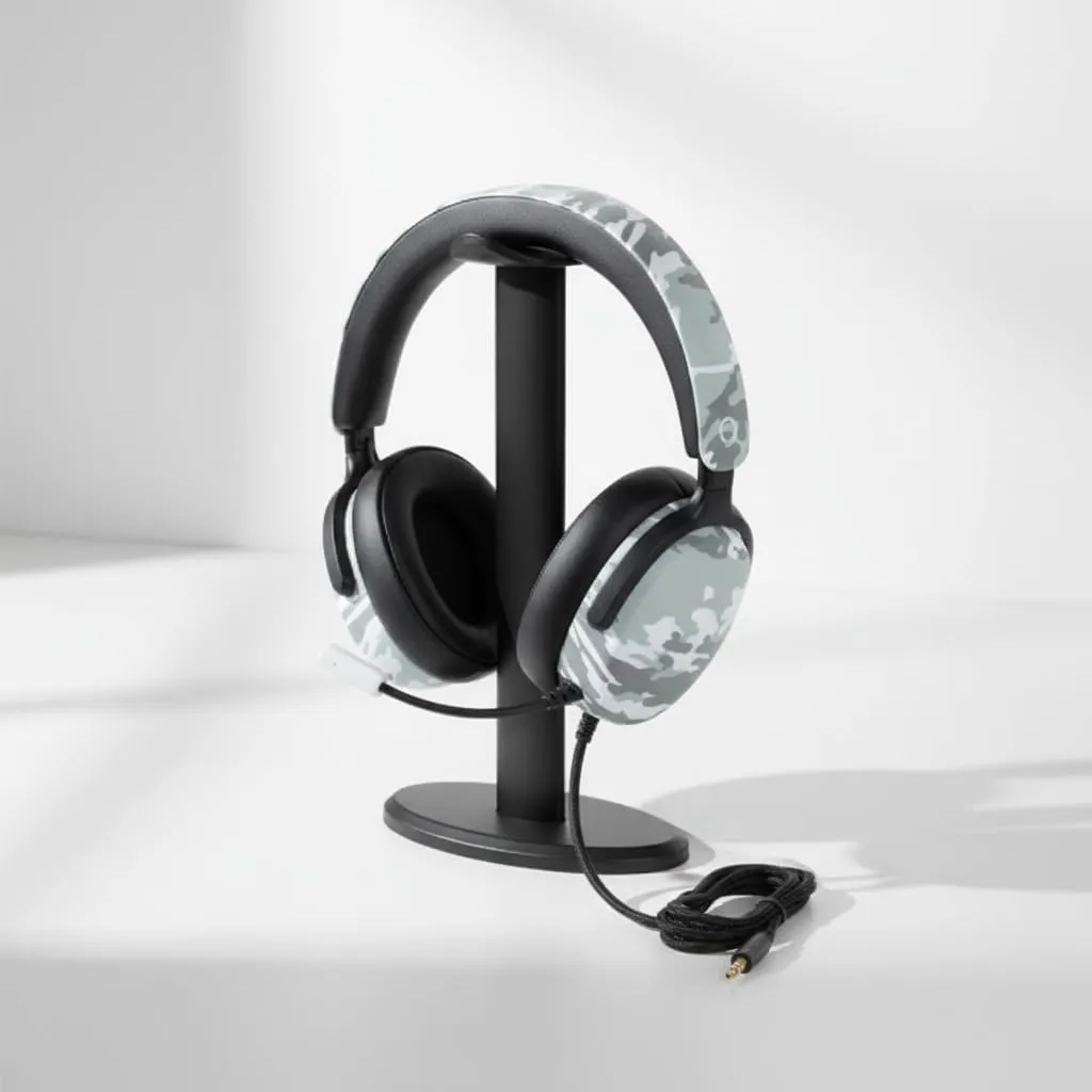 Konix Nexus Cuffie da gioco circumaurali per PS5, Switch e Xbox Series X|S, Altoparlanti 40 mm, Microfono, Cavo 1,5 m, Motivo mimetico - immagine 3