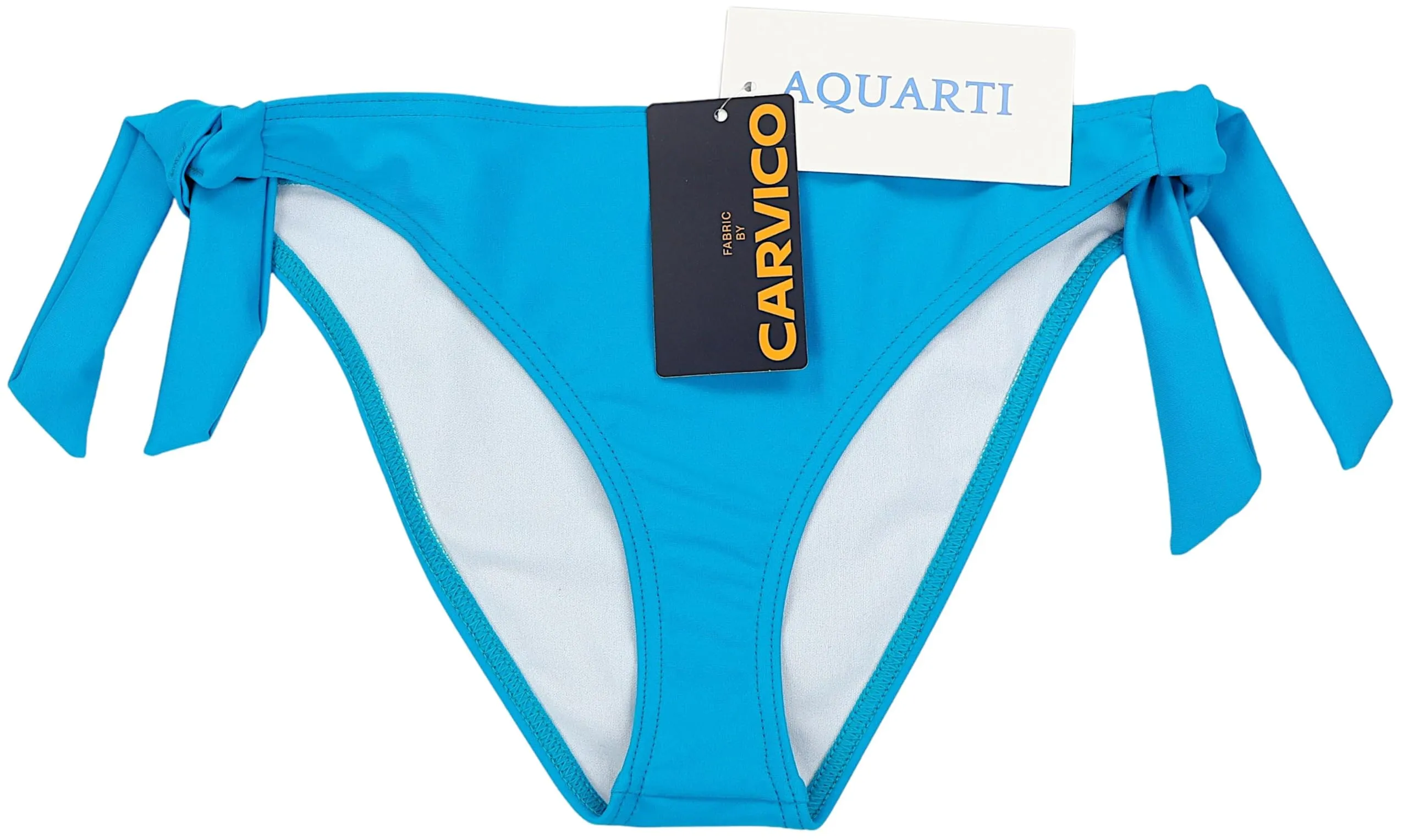 Aquarti Slip Costume Donna con Lacci Laterali, Azzurro, 42 - immagine 4