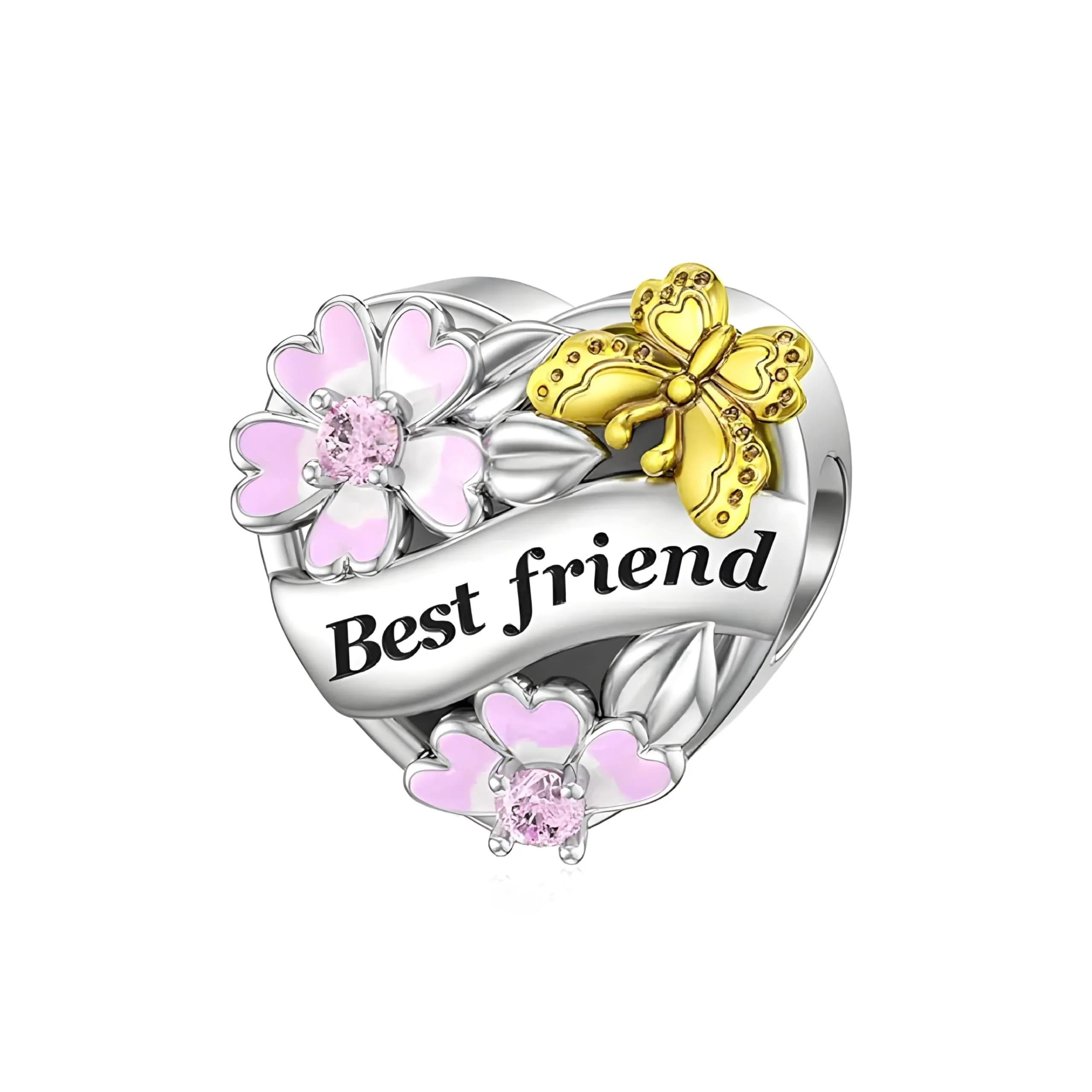 JCaleydo Charm in Argento Sterling 925 con Zirconi Sintetici, Compatibile con Pandora G0194 - immagine 1