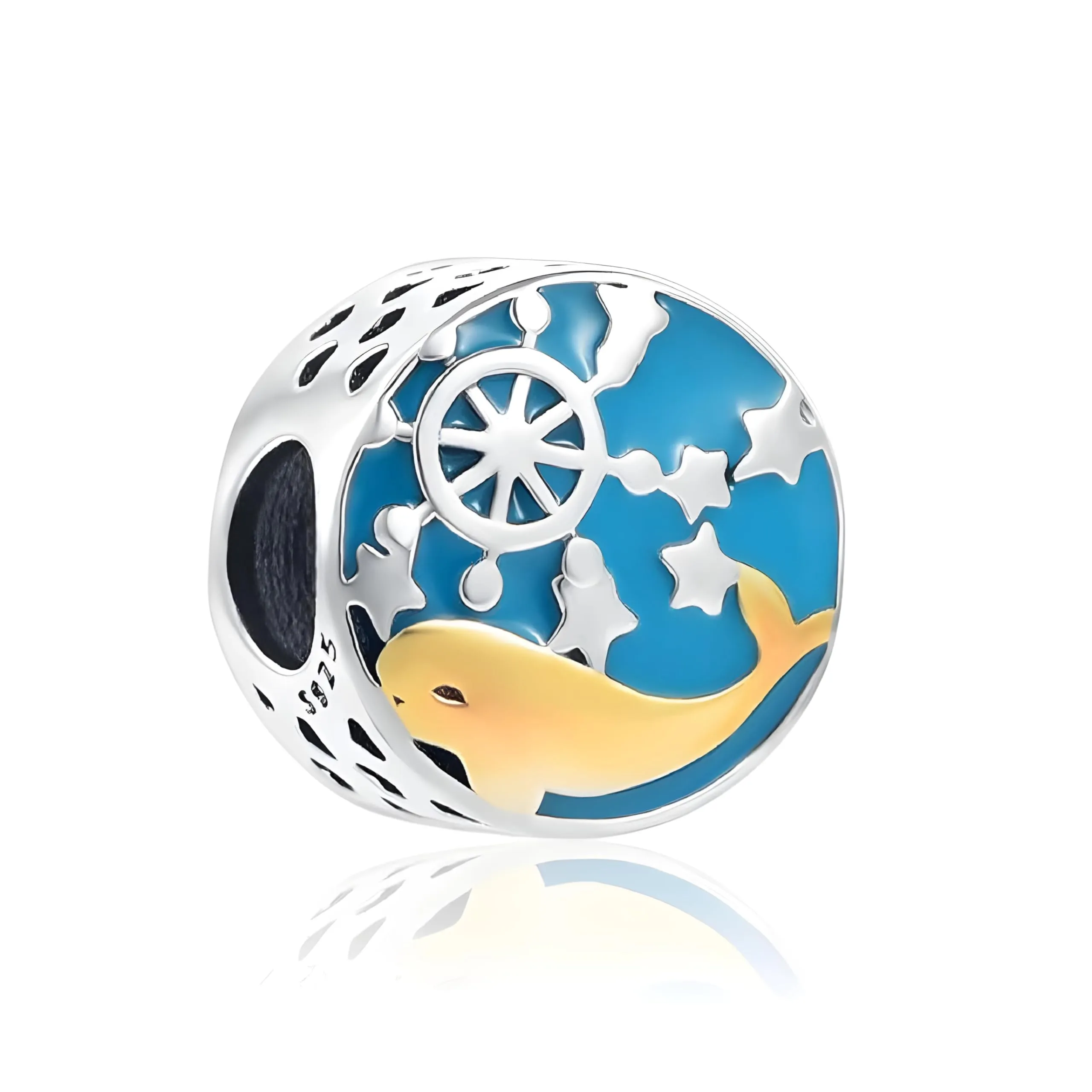 JCaleydo Charm in Argento Sterling 925 con Zirconi Sintetici, compatibile con Pandora, G036 - immagine 1