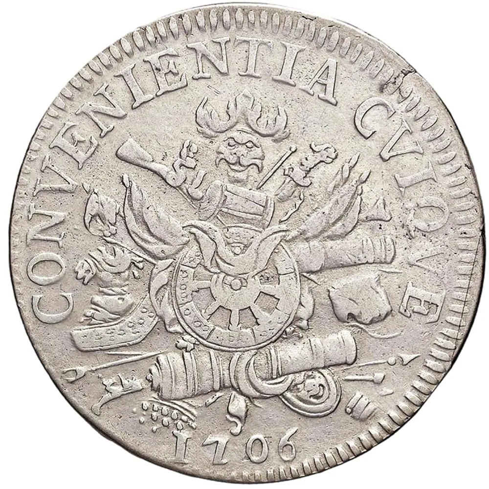 Riproduzione Moneta Antica Regno d'Italia 1706 Ferdinando Carlo - Facsimile per Collezionisti - immagine 3