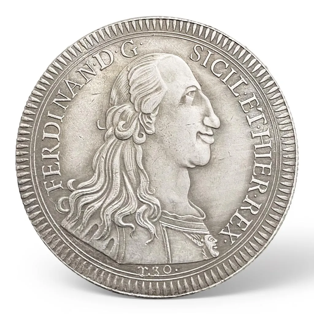 Riproduzione Moneta Antica Regno d'Italia 1793 Ferdinando III Facsimile - immagine 1