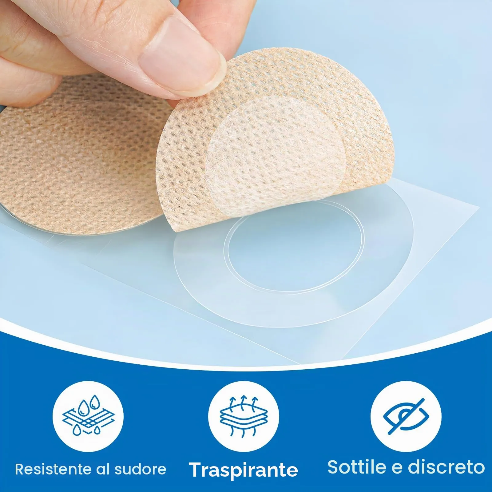 Leikedun Copricapezzoli Uomo Invisibili Adesivi, 50 Paia - immagine 3