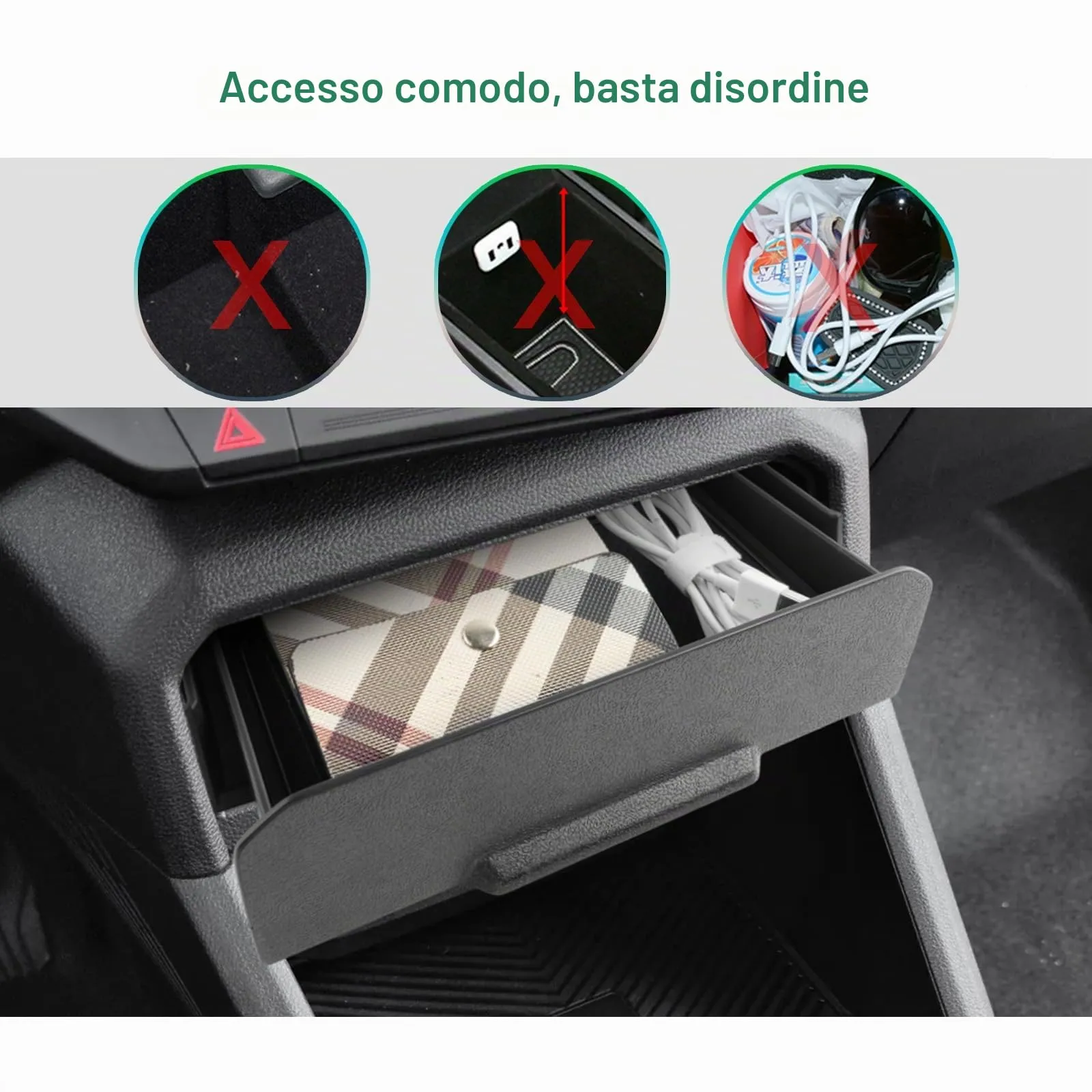 GAFAT Duster 3 (2024-2026) & Bigster Magnetic Center Console Hidden Storage Organizer Drawer with Anti-Slip Mat - immagine 7