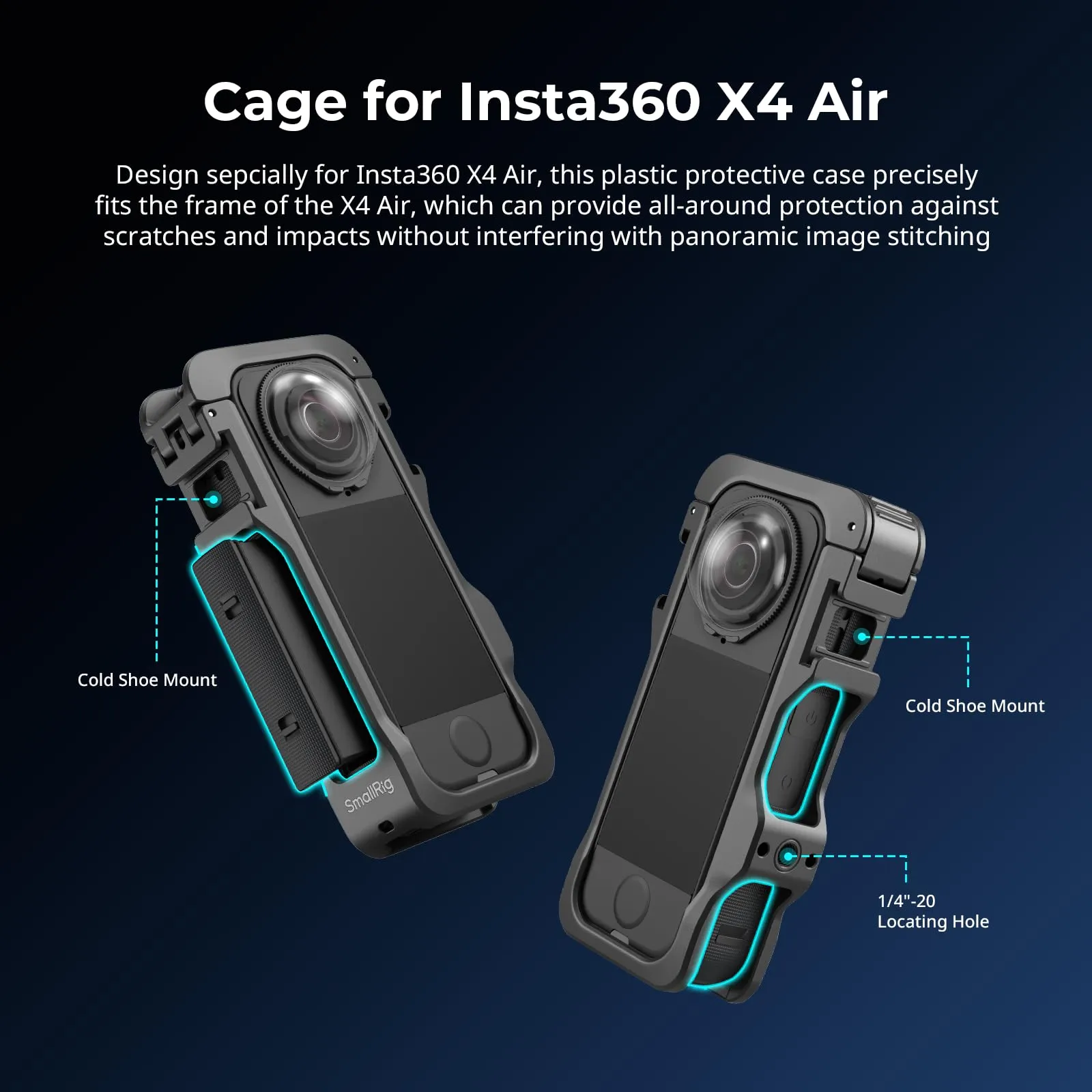 SmallRig Gabbia in Plastica per Insta360 X4 Air - 5940 - immagine 2