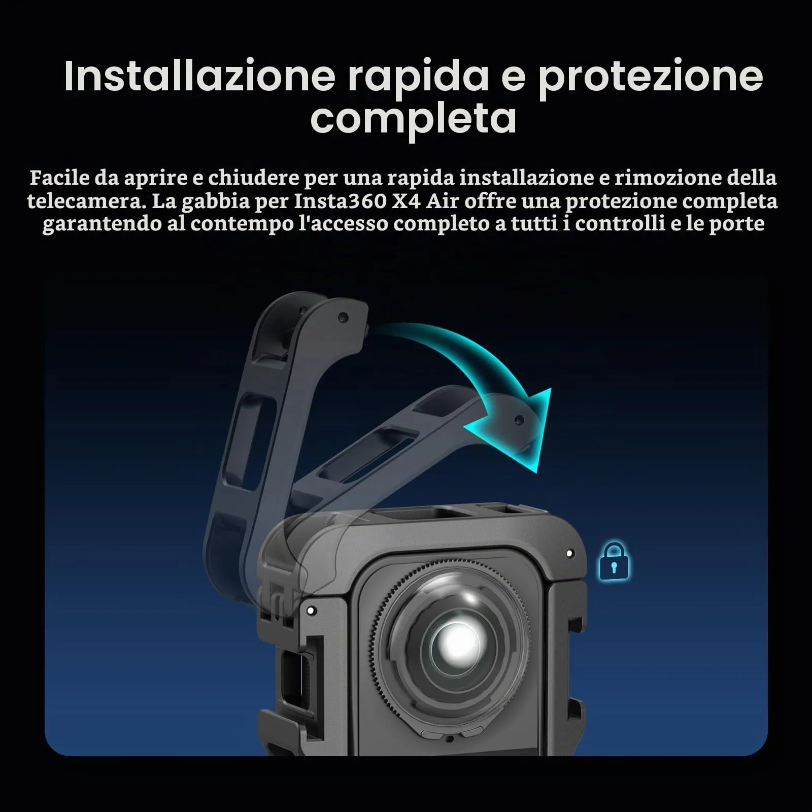 SmallRig Gabbia in Plastica per Insta360 X4 Air - 5940 - immagine 3