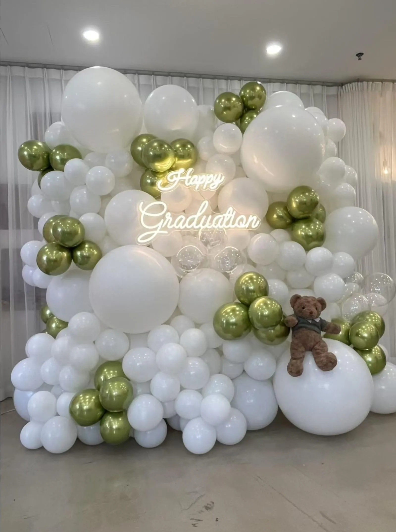 Yehnda Palloncini Compleanno Bianchi, 100 pezzi, 13 cm - immagine 5