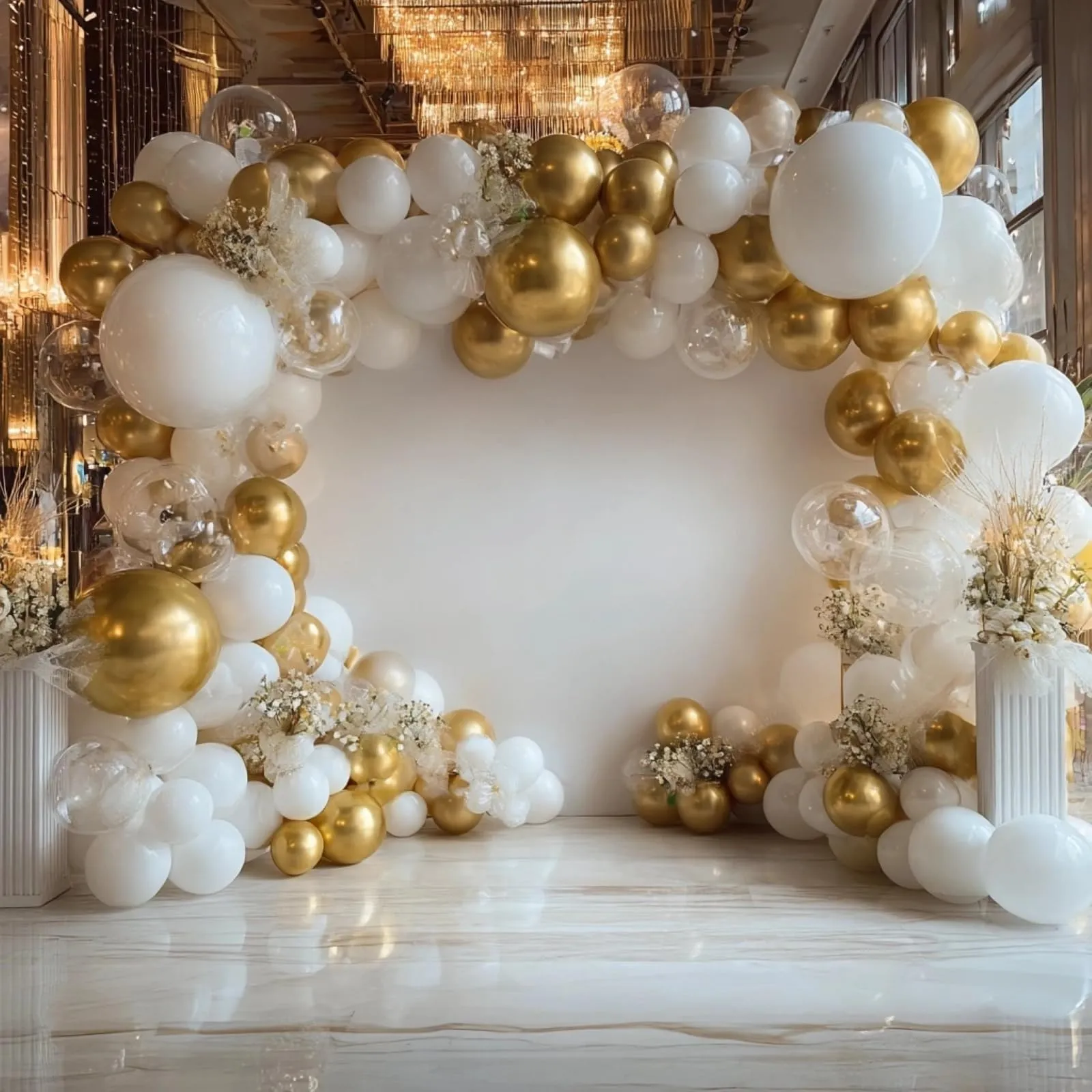 Yehnda Palloncini Compleanno Bianchi, 100 pezzi, 13 cm - immagine 6