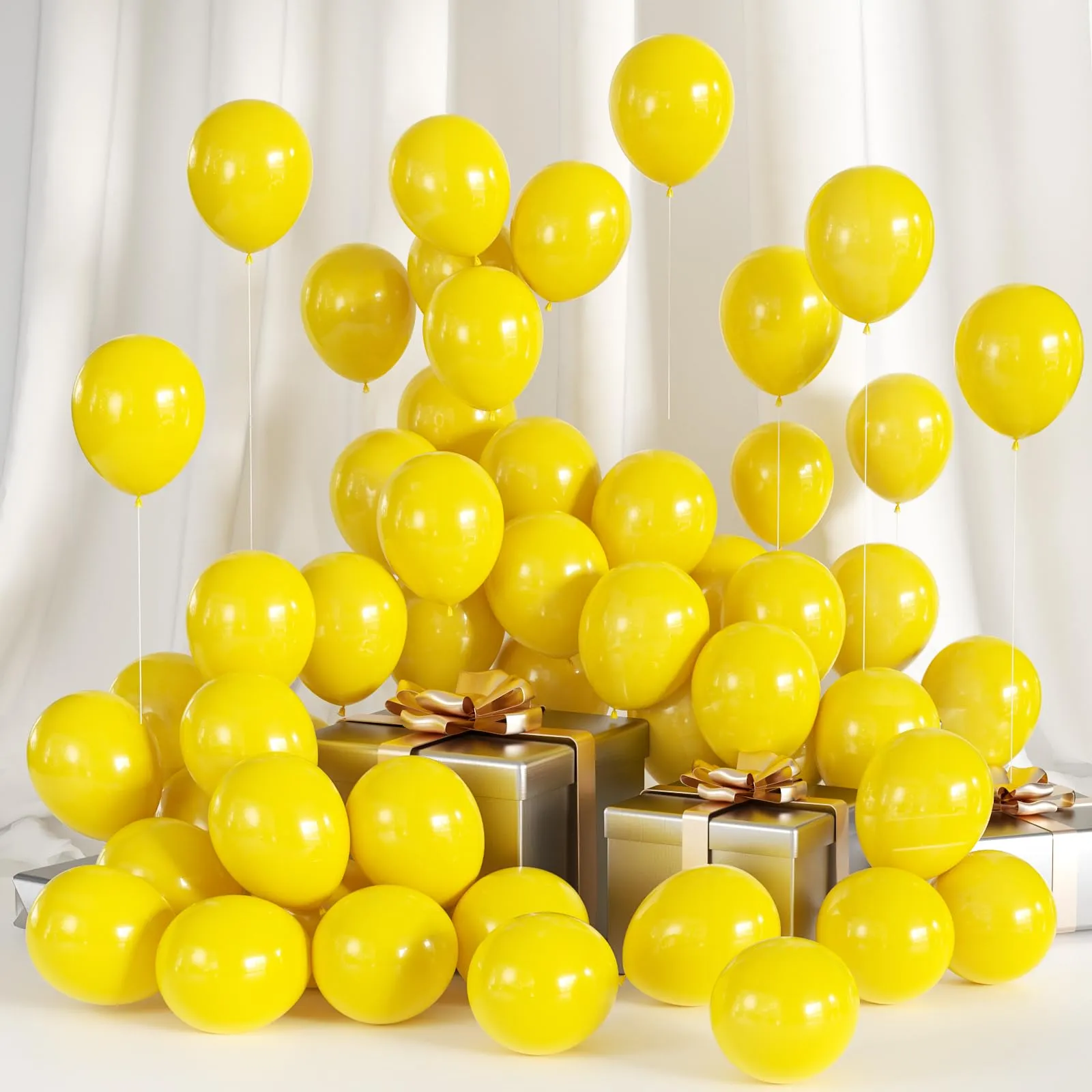 Yehnda Palloncini Compleanno Gialli, 100 pezzi, 13 cm - immagine 1