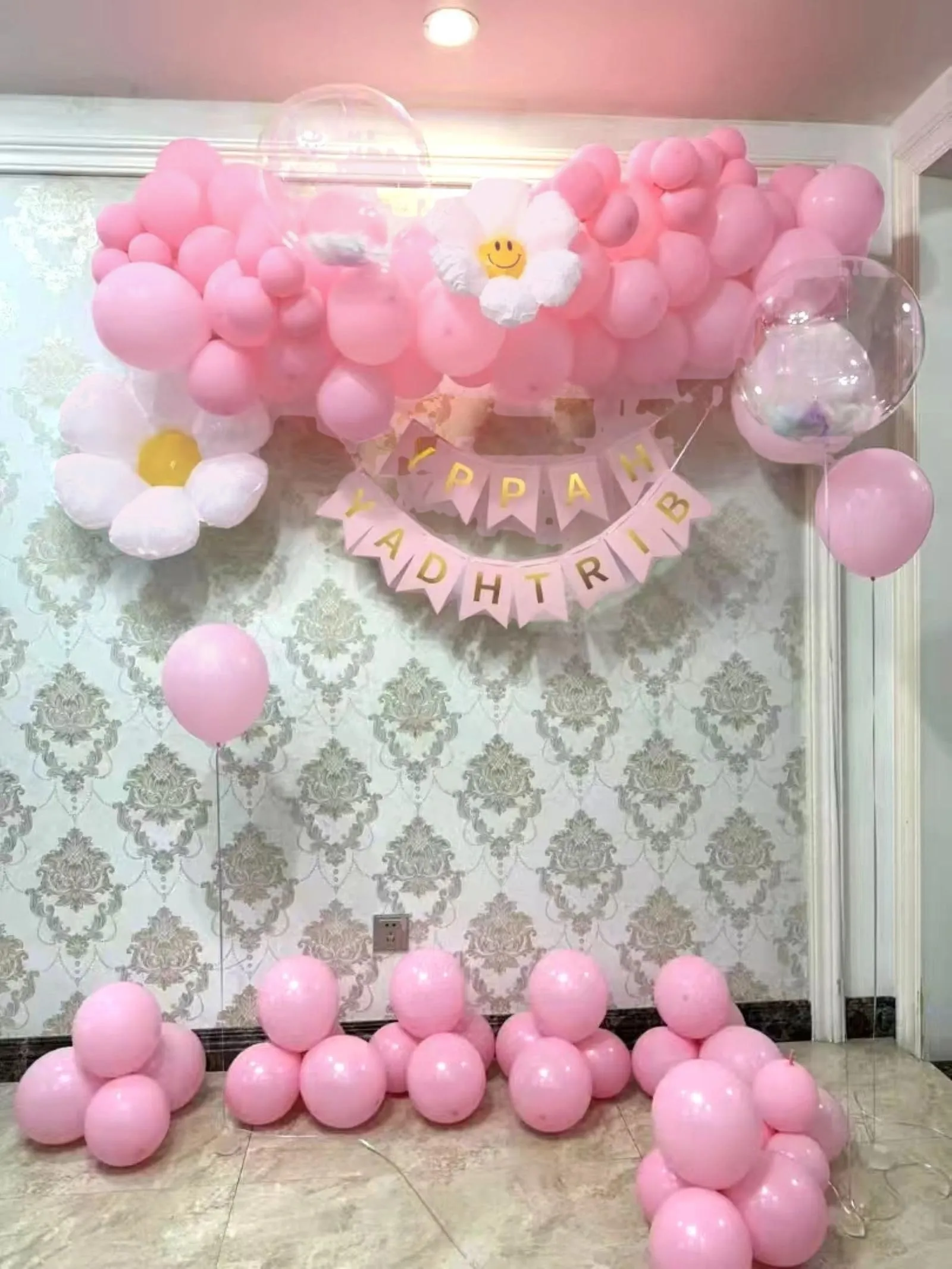 Yehnda Palloncini in Lattice Rosa, 100 Pezzi, 13 cm - immagine 2