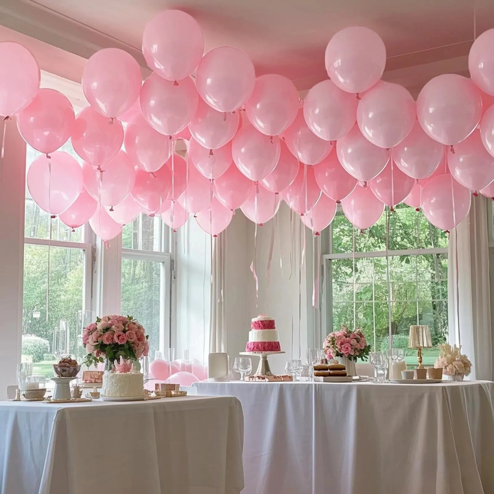 Yehnda Palloncini in Lattice Rosa, 100 Pezzi, 13 cm - immagine 4