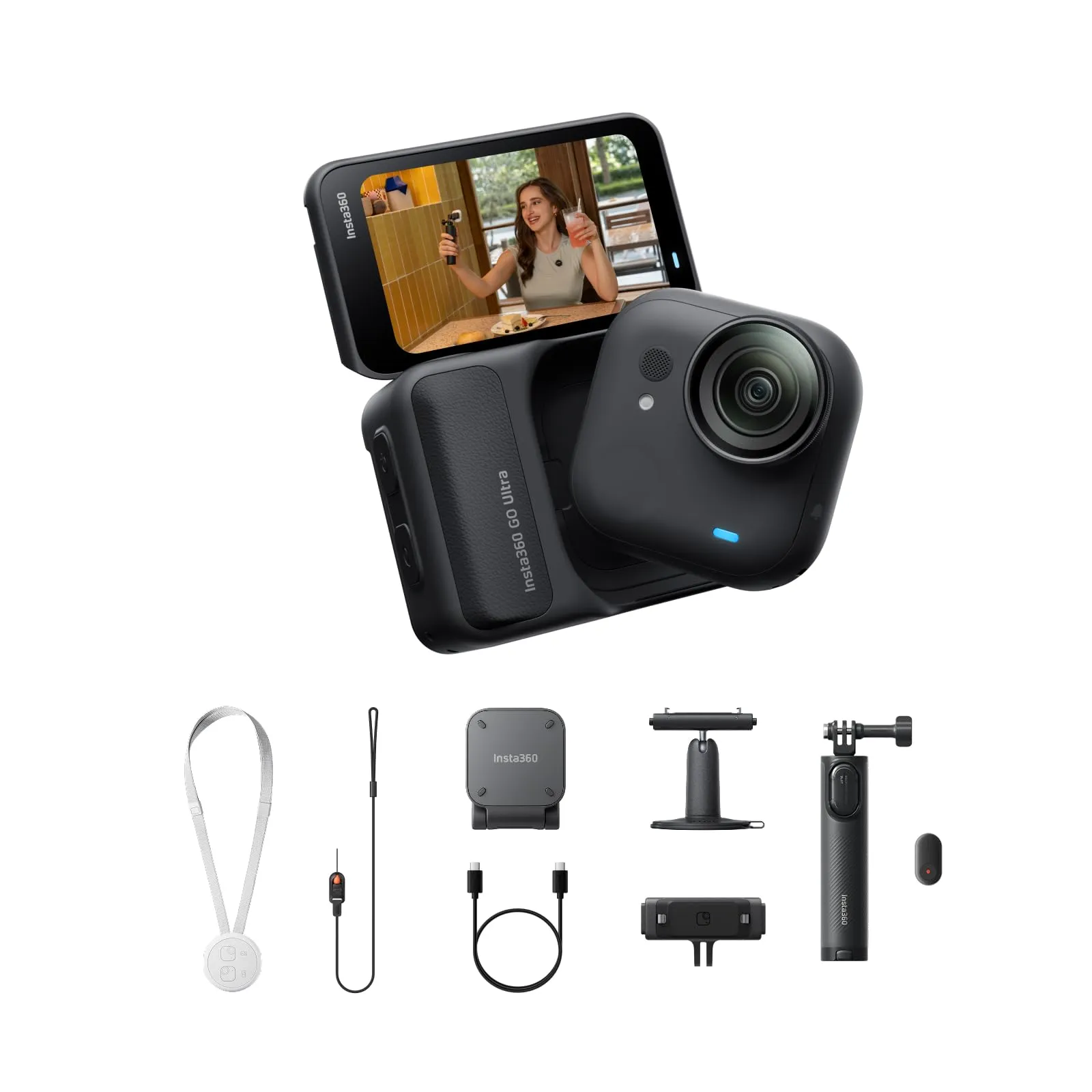 Insta360 GO Ultra Pack Nero Notte - Mini Action Cam 4K POV - immagine 1