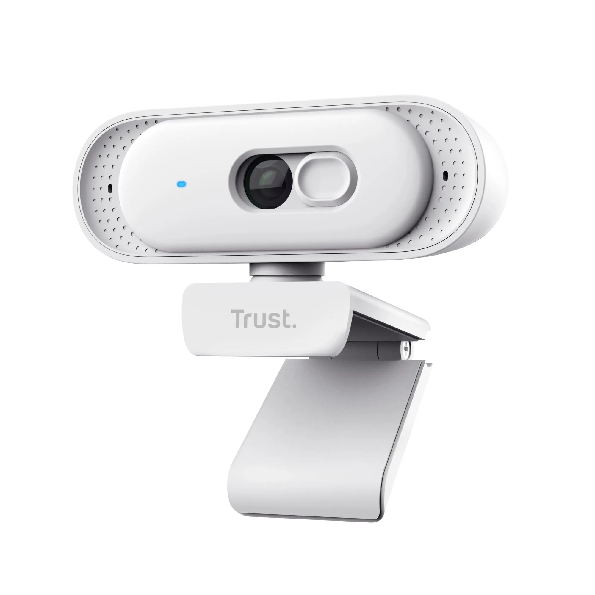 Trust Ovala 2K QHD Webcam con Microfono e Filtro Privacy, Bianco - immagine 1