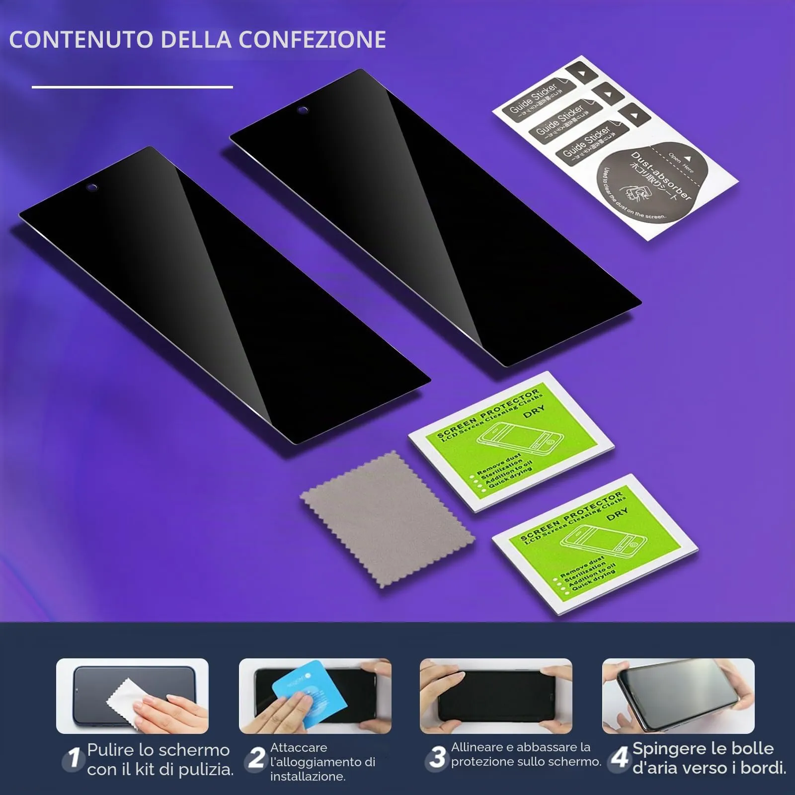 ELYCO Vetro Temperato Privacy per Samsung Galaxy Z Fold 7, 2 Pezzi - immagine 8