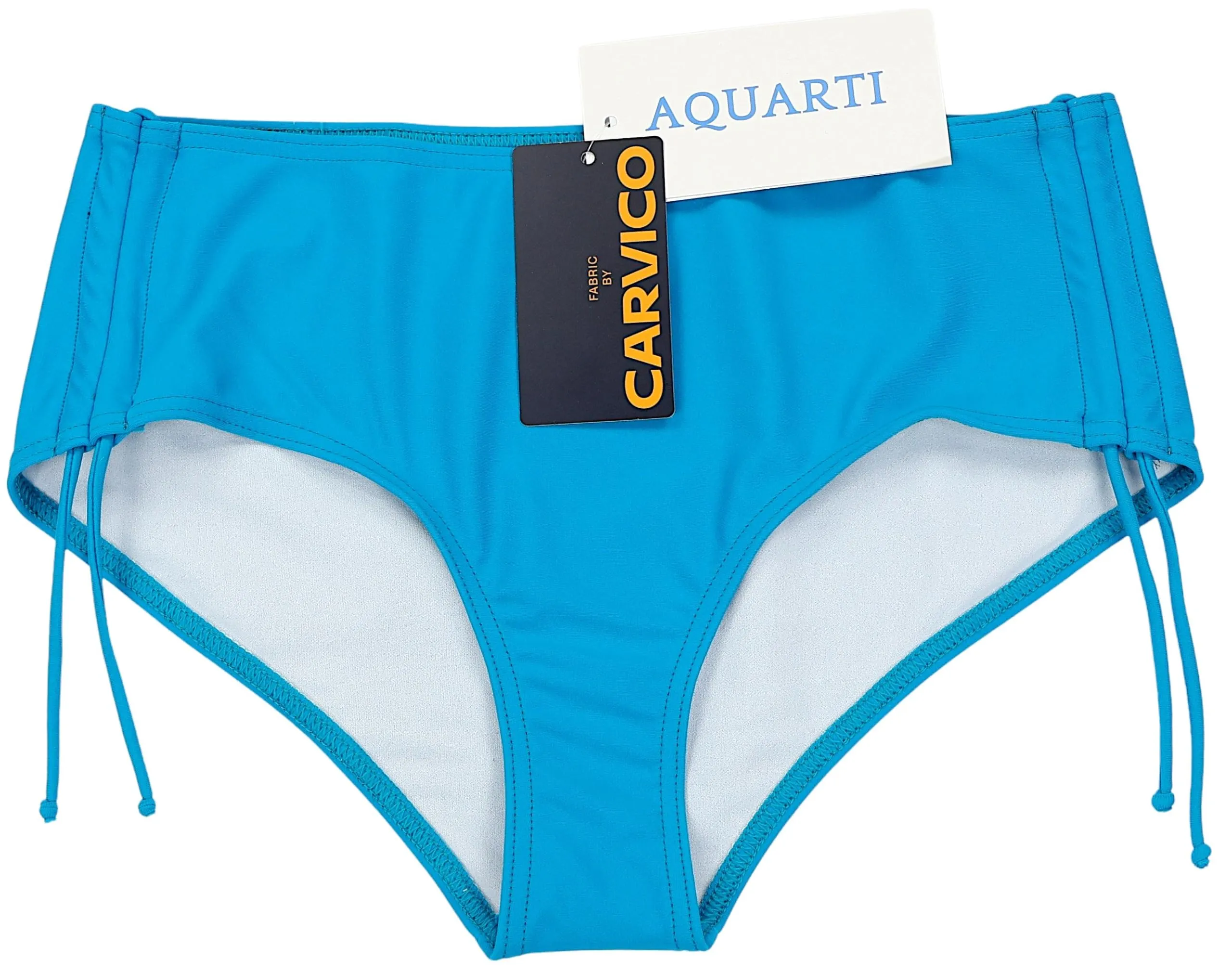 Aquarti Slip Costume Donna con Laccetti, Azzurro, 46 - immagine 3