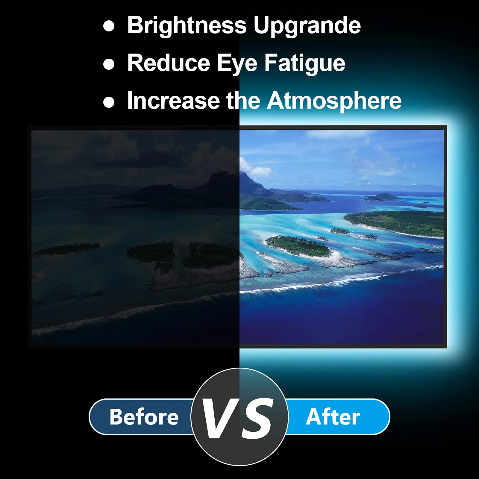 Enteenly Striscia LED RGB 6m per TV 55-75 pollici e PC, Controllo App e Telecomando, USB - immagine 5